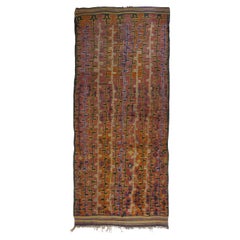 Tapette Berbero Vintage Talsent Manufatto in Lana e Cotone Multicolori Naturali