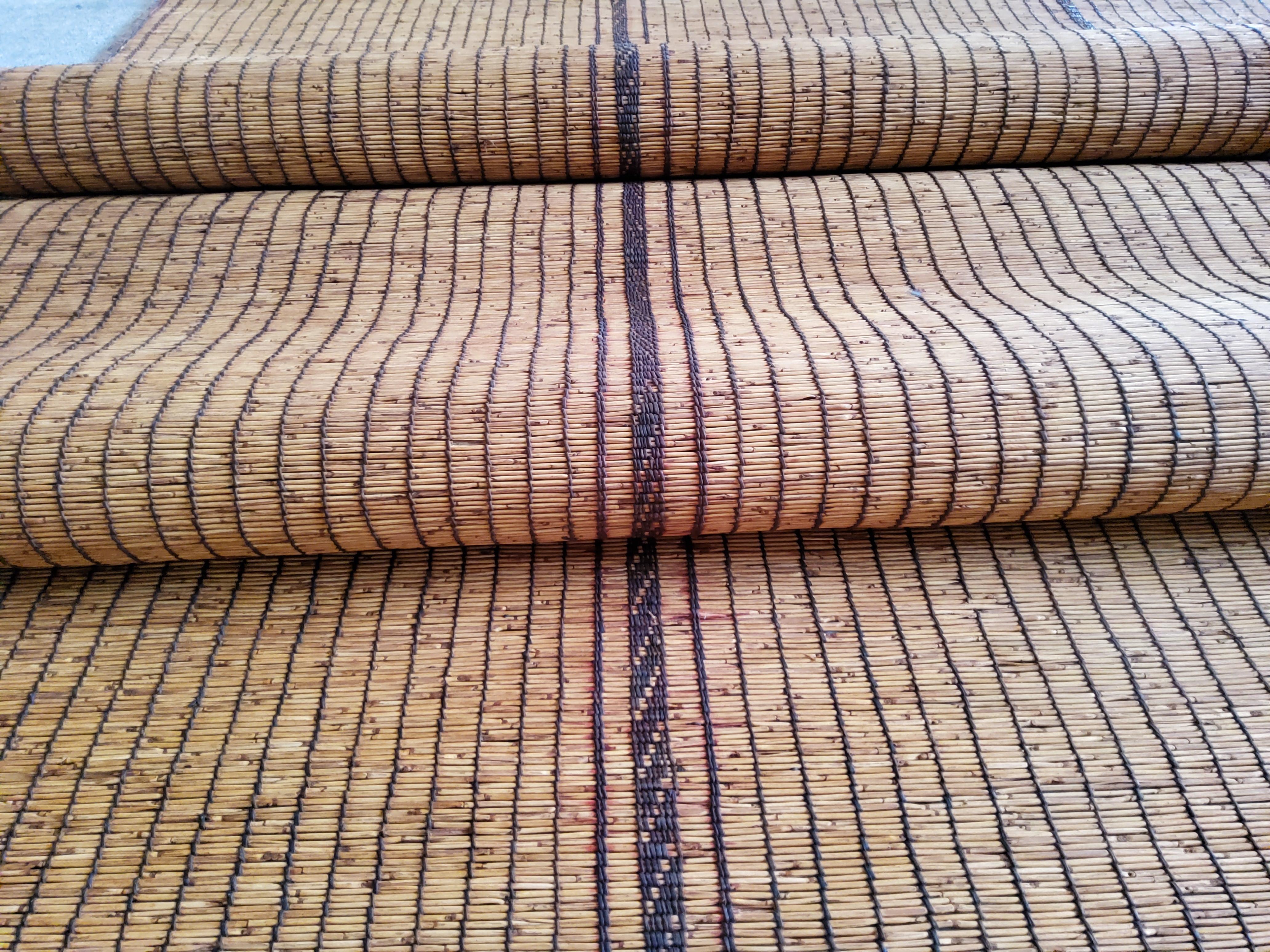 Tuareg Brown Berber Vintage Handmade Wood and Natural Leather Rug For Sale 1