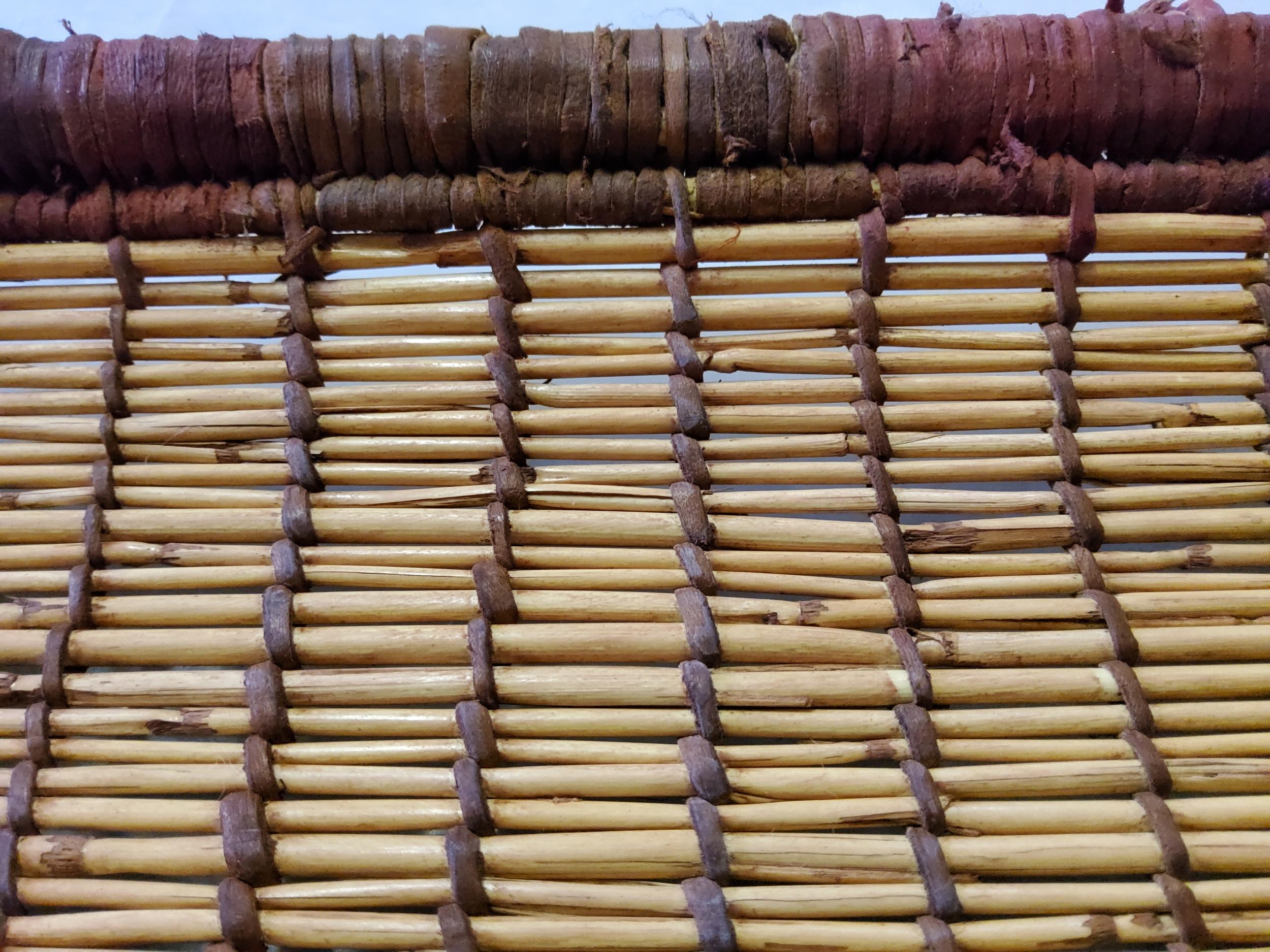 Late 20th Century Mauritanian Tuareg Carpet  Berber Vintage Brown Leather and Wood Naturals For Sale