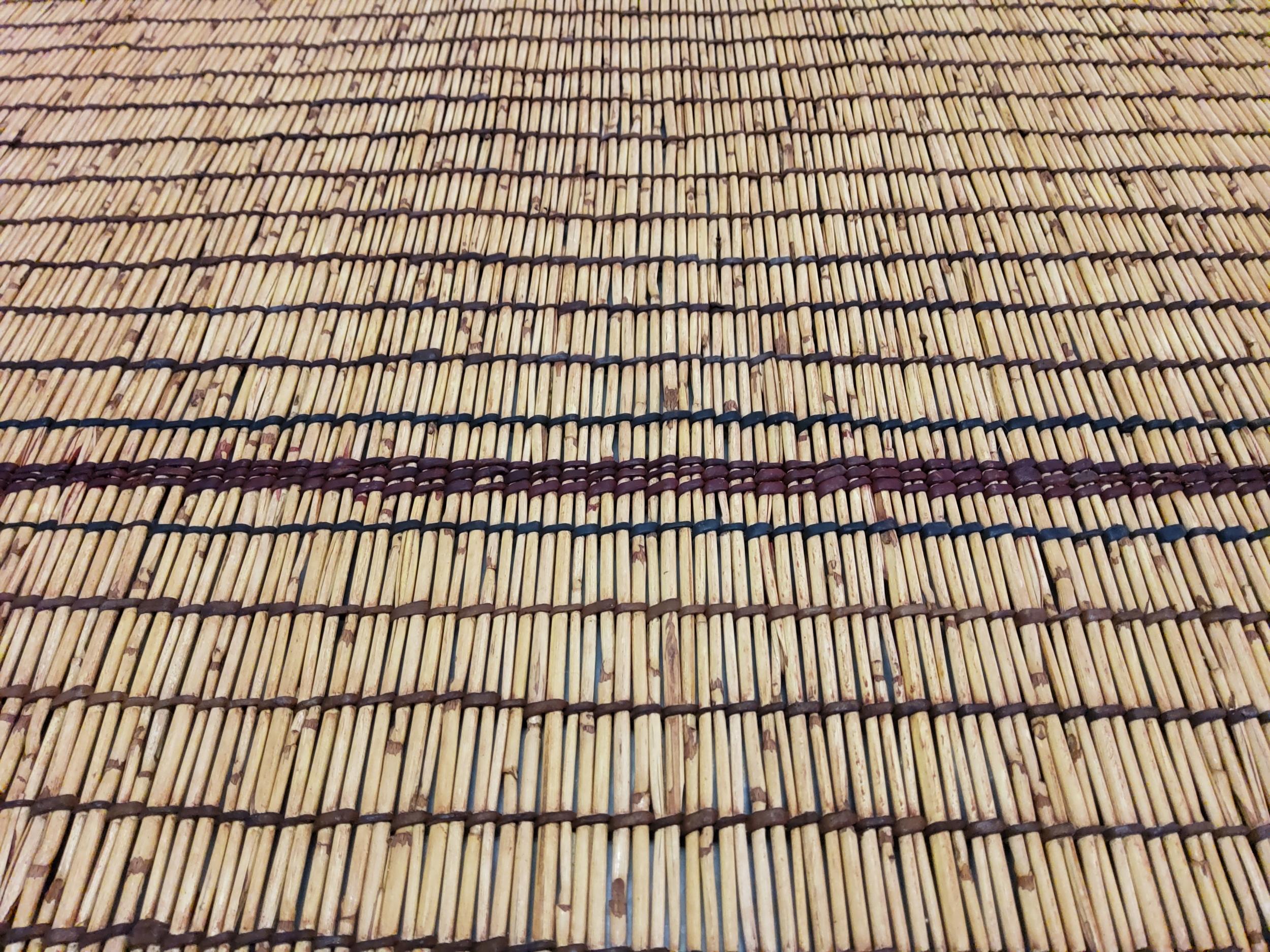 Mauritanian Tuareg Carpet  Berber Vintage Brown Leather and Wood Naturals For Sale 3