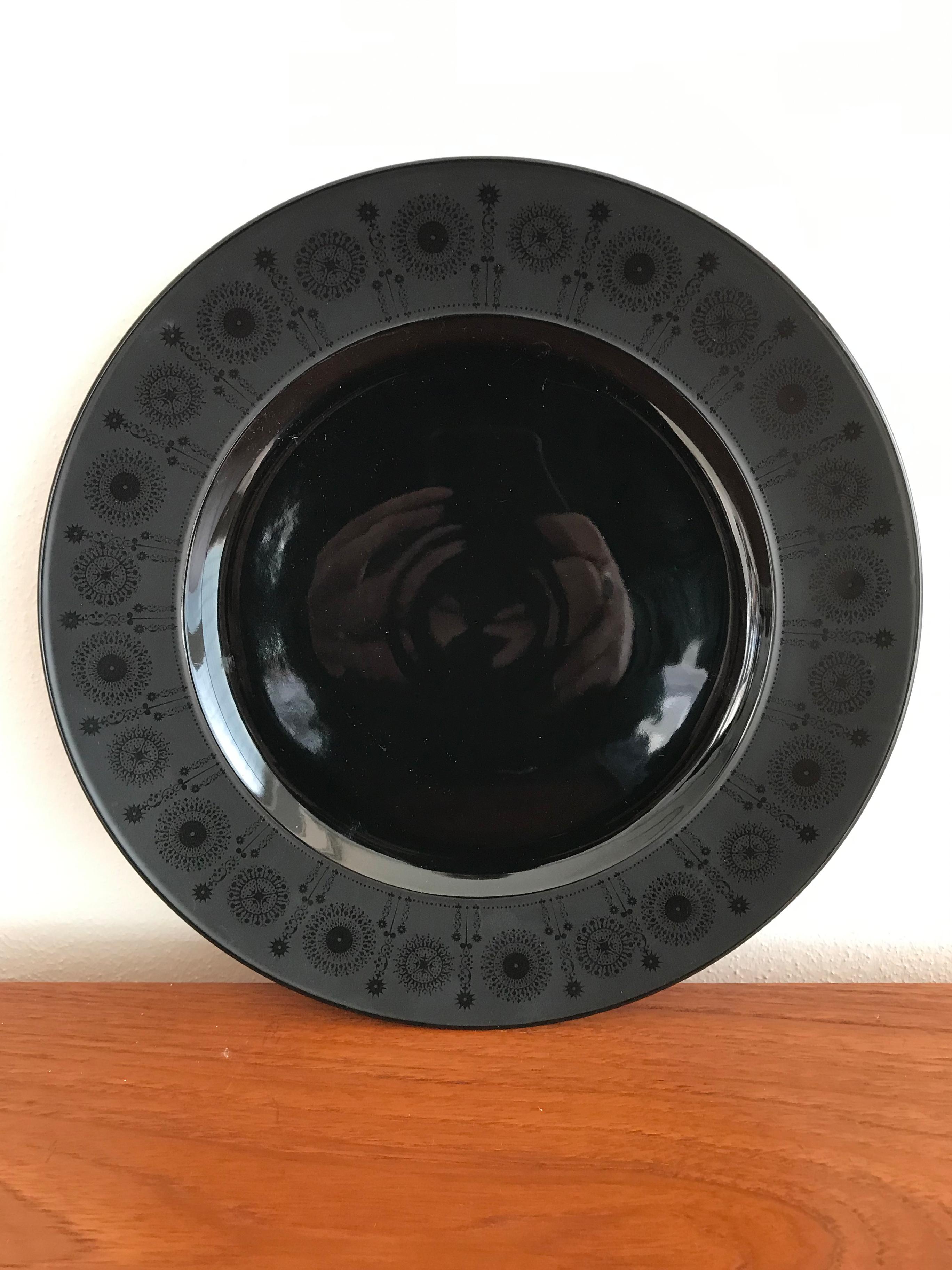 Fin du 20e siècle Assiette à plat « Porcelaine Noire » de Tapio Wirkaala pour Rosenthal Studio Linie, 1970 en vente