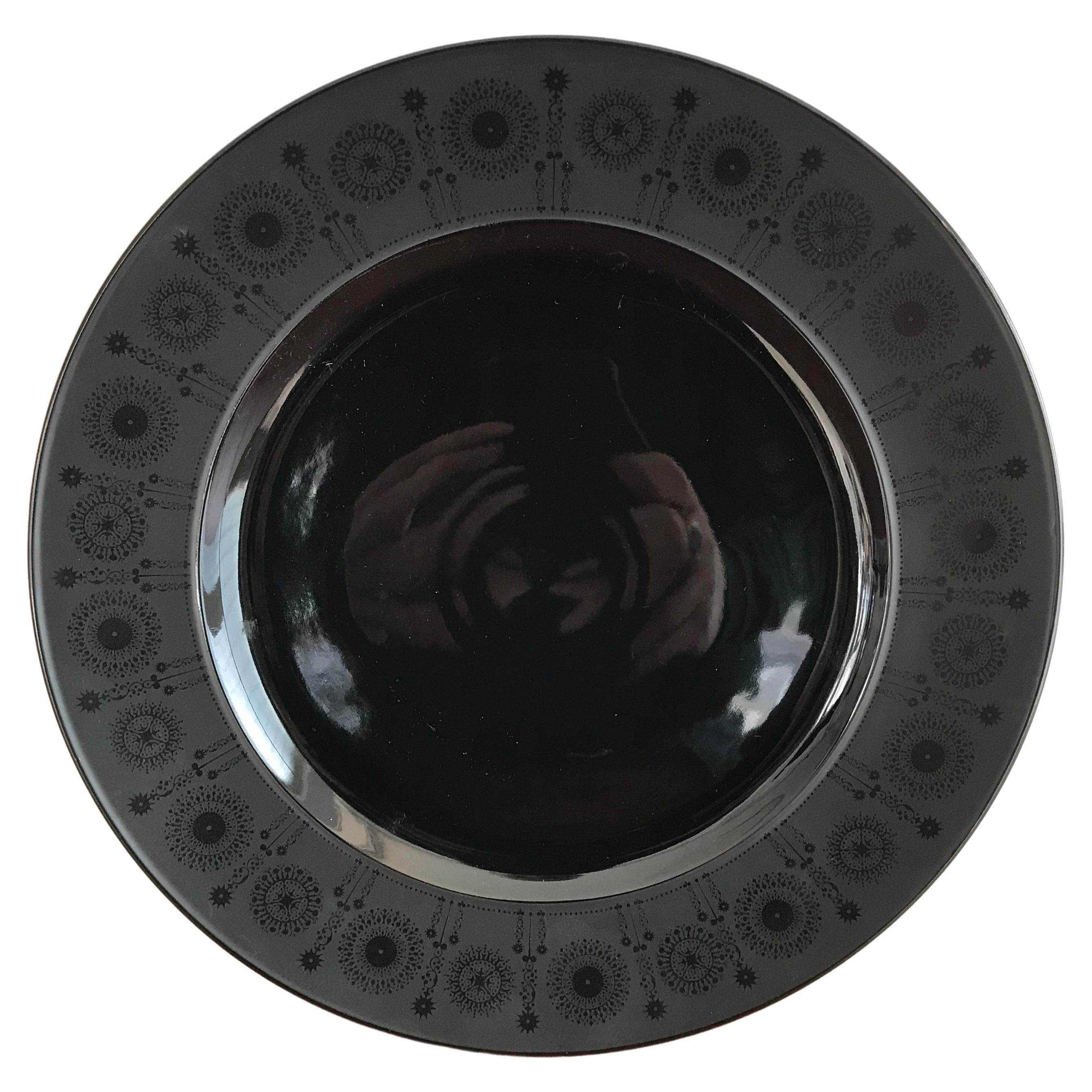 Tapio Wirkaala "Porcelaine Noire" Dish Plate for Rosenthal Studio Linie, 1970s For Sale
