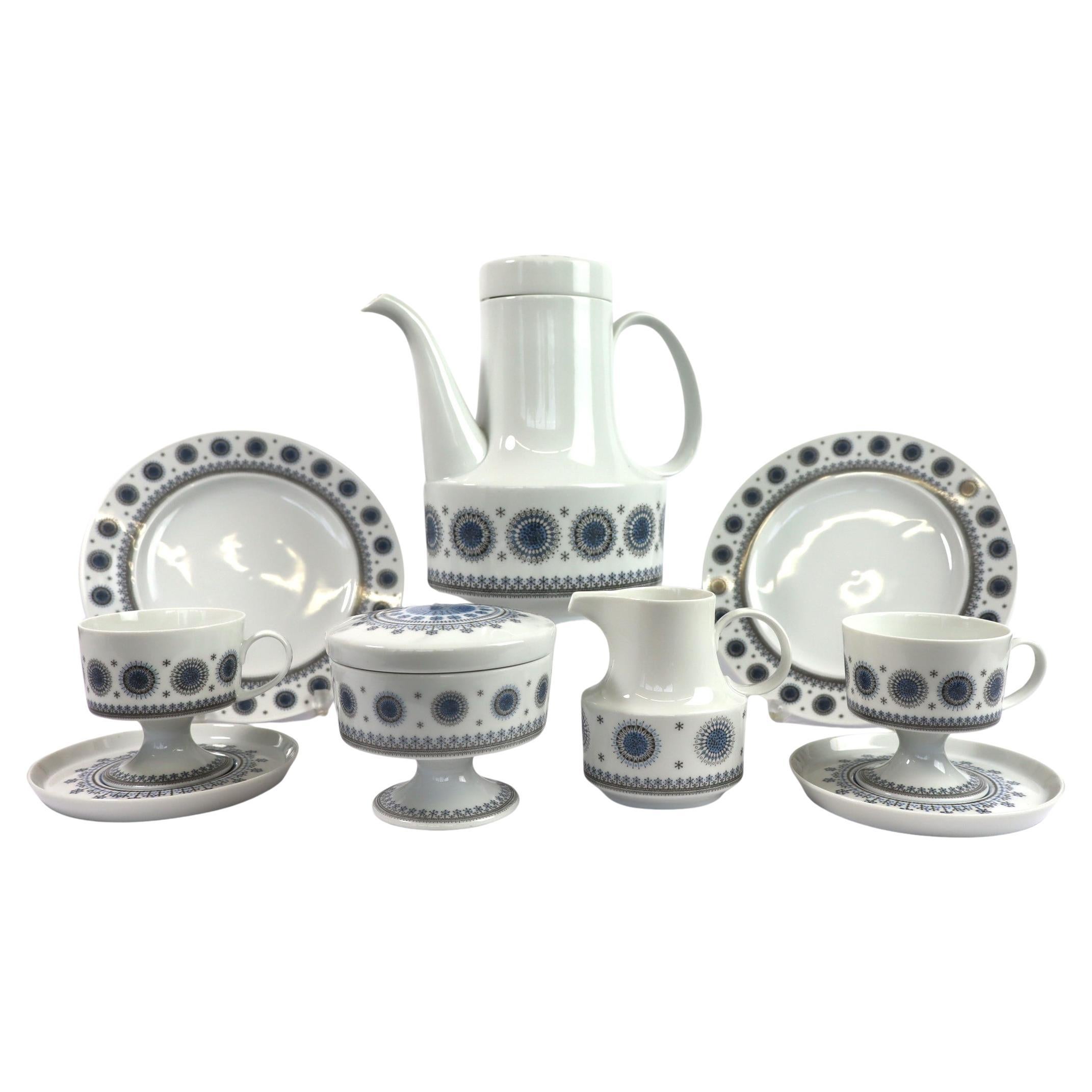 Tapio Wirkala for Rosenthal Studio Line: complete coffee set "Ice blossom" For Sale