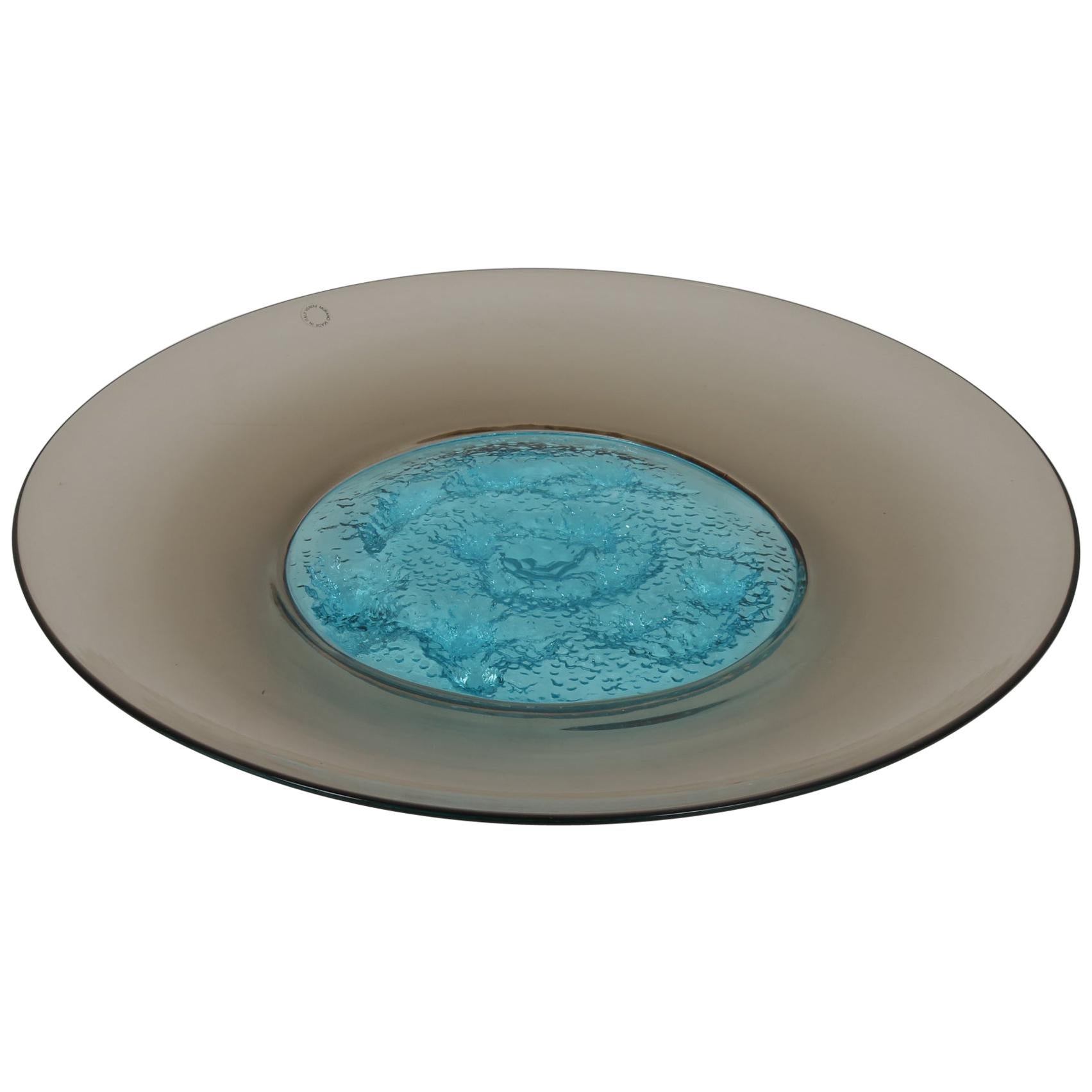 Tapio Wirkela Azure Core Glass Plate for Venini, Italy, 1990 For Sale at  1stDibs