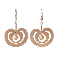 Pendientes «Omena» de Tapio Wirkkala, en oro de 14 quilates, 2002, Finlandia