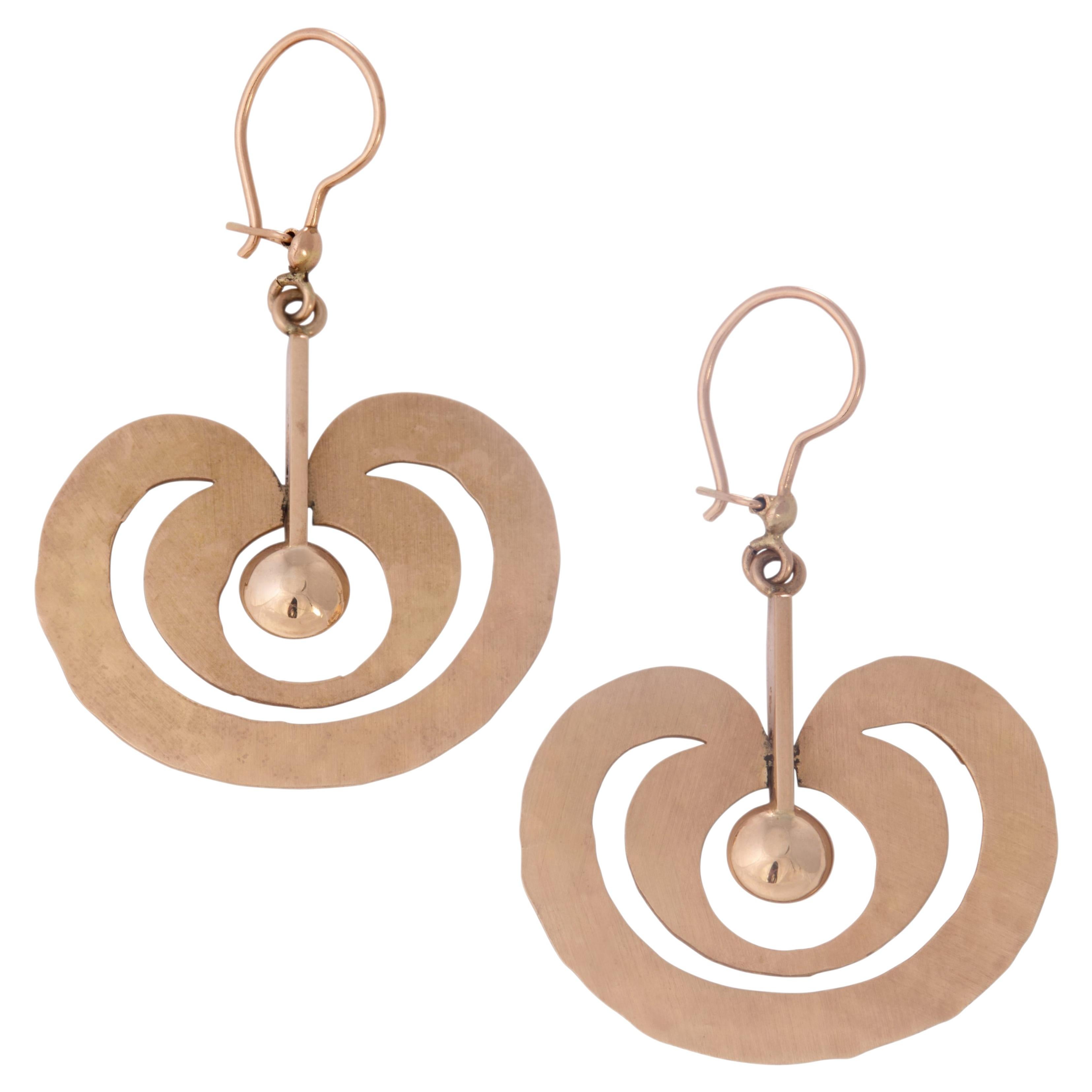 Tapio Wirkkala 14K Gold "Omena" Earrings, 2002, Finland