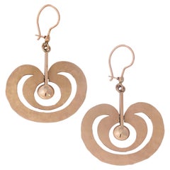 Pendientes «Omena» de Tapio Wirkkala, en oro de 14 quilates, 2002, Finlandia