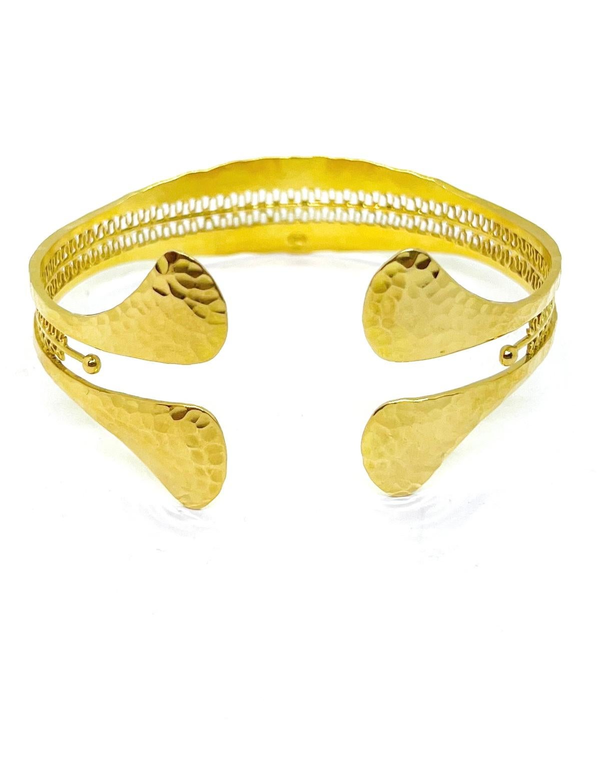 Tapio Wirkkala 18 Karat Gold Bracelet Very Rare. Handmade For Sale 2