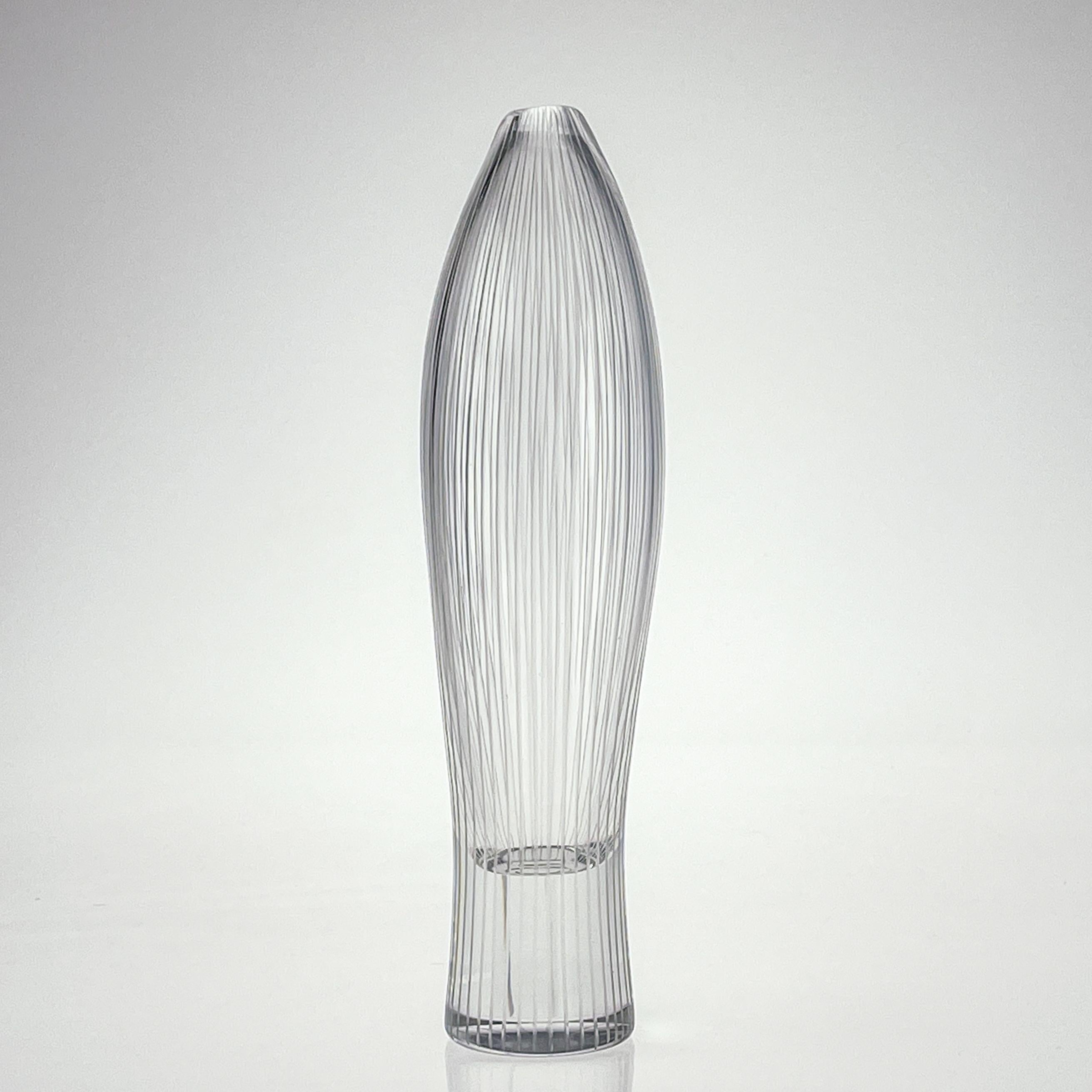 Scandinavian Modern Tapio Wirkkala Crystal line cut sculptures Handblown ca 1955 For Sale 8
