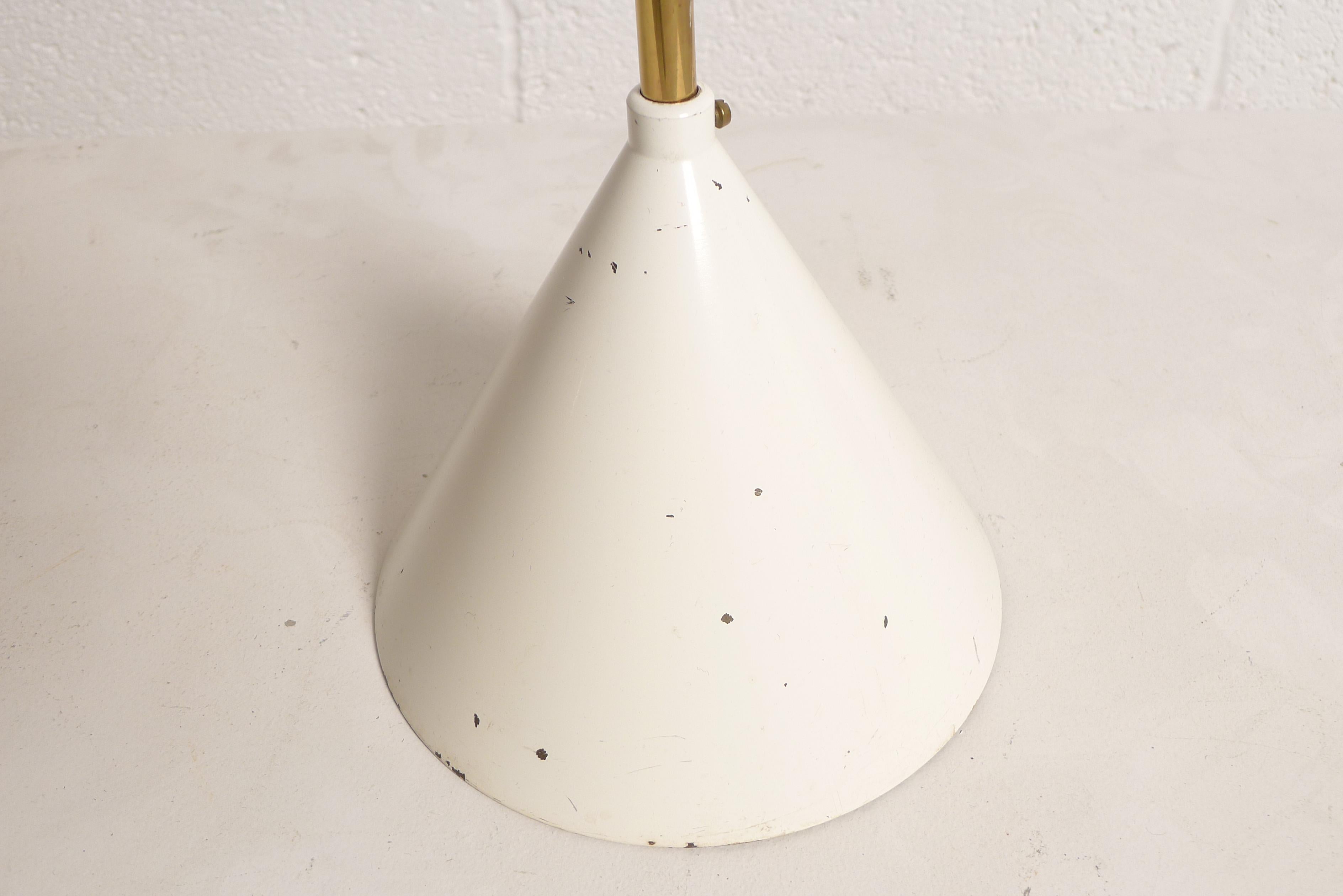 Tapio Wirkkala Adjustable Floor Lamp, Model K-10 11 by Idman Oy, Finland In Fair Condition In Wargrave, Berkshire