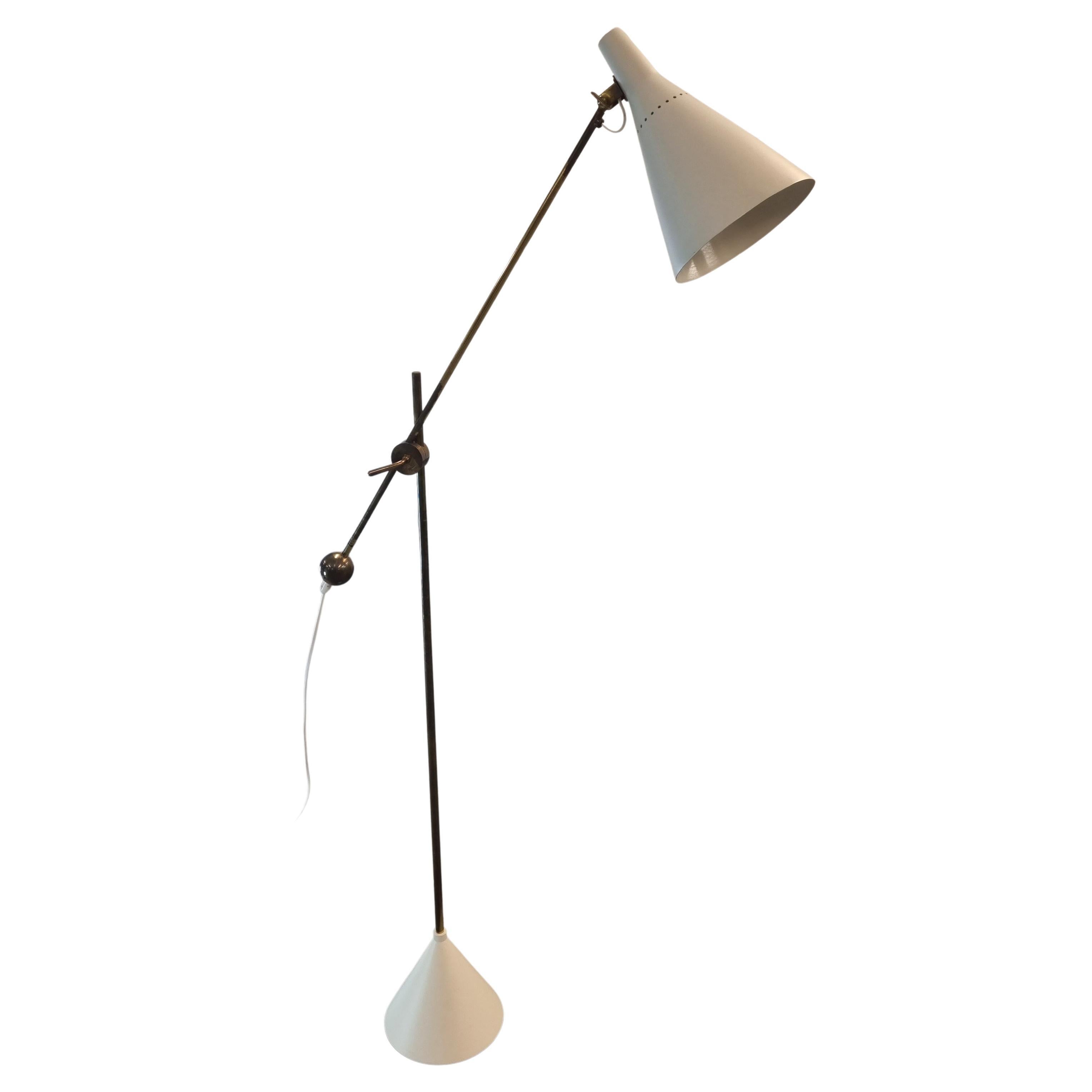 Tapio Wirkkala Adjustable Floor Lamp Model K10-11 by Idman