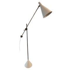 Vintage Tapio Wirkkala Adjustable Floor Lamp Model K10-11 by Idman