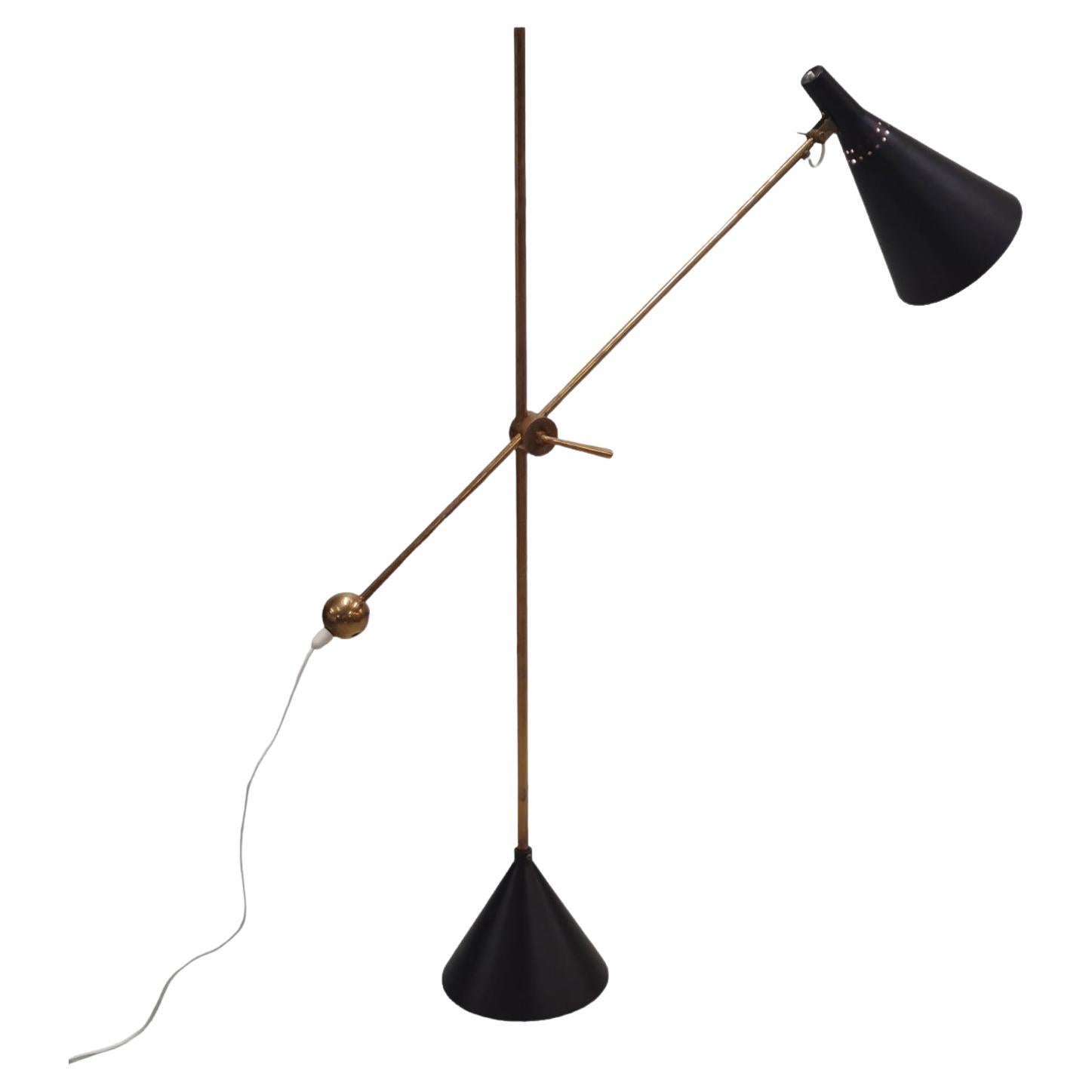 Tapio Wirkkala Adjustable Floor Lamp Model K10-11 by Idman For Sale