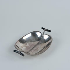 Tapio Wirkkala 'Apple' Silver Dish with Birch Handles TW 58, Kultakeskus 1950s