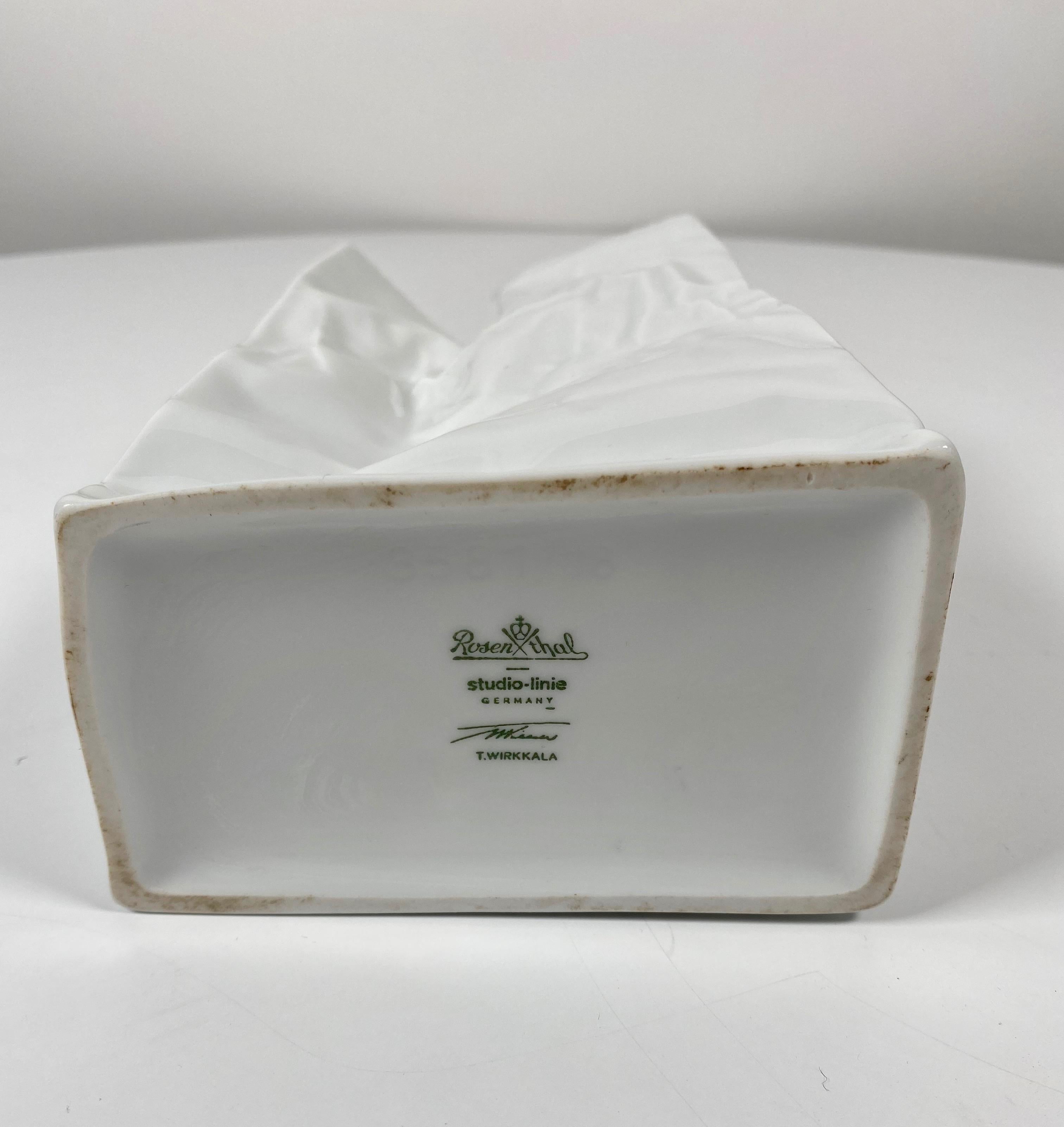 Tapio Wirkkala Ceramic Paper Bag Vase for Rosenthal at 1stDibs