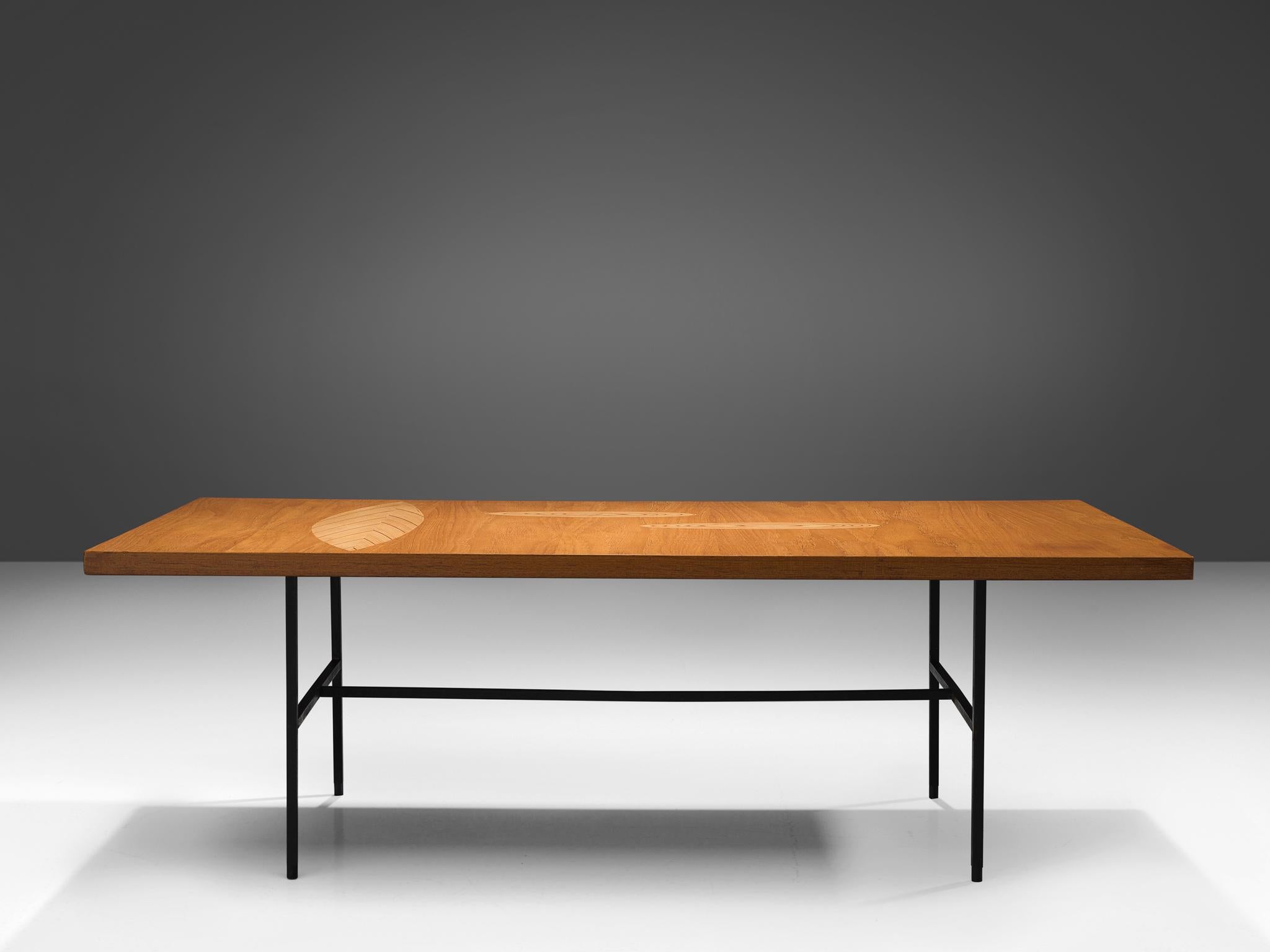 Finnish Tapio Wirkkala Coffee Table in Birch with Inlayed Top