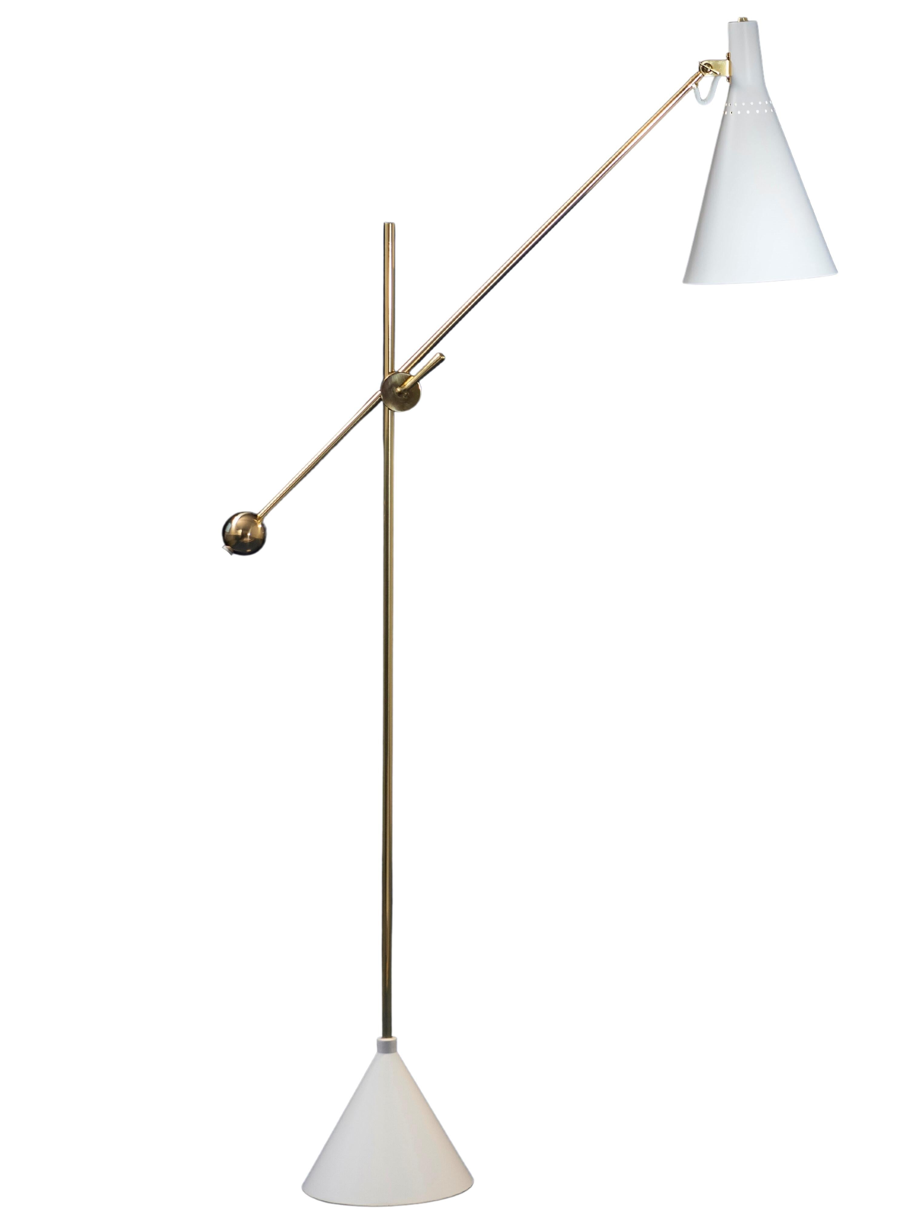 Tapio Wirkkala 'Crane' Articulating Floor Lamp in Black for Innolux Oy For Sale 13