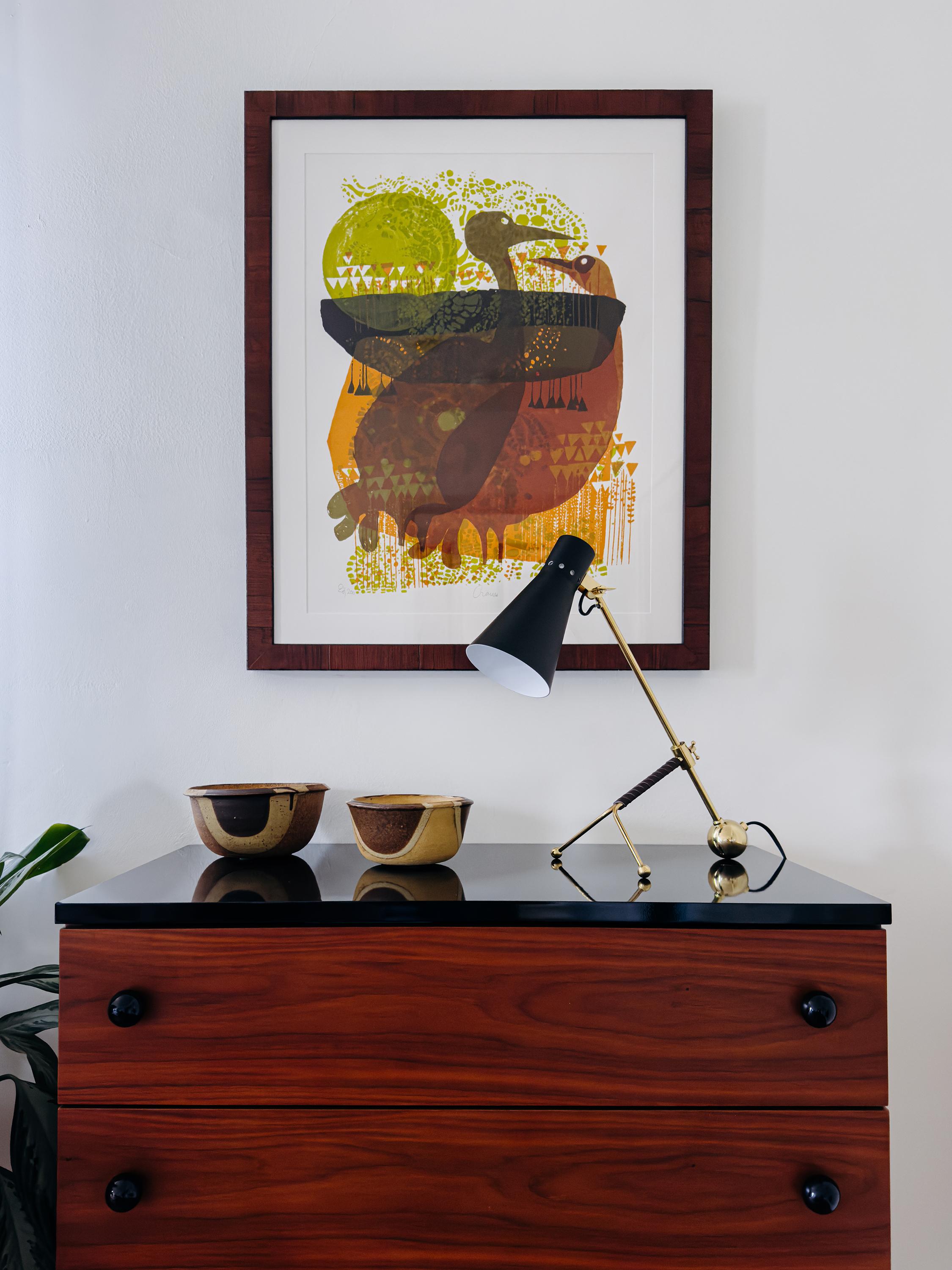 Tapio Wirkkala 'Crane' lampe à poser articulée en noir pour Innolux Oy Neuf - En vente à Glendale, CA