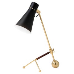 Tapio Wirkkala 'Crane' Articulating Table Lamp in Black for Innolux Oy