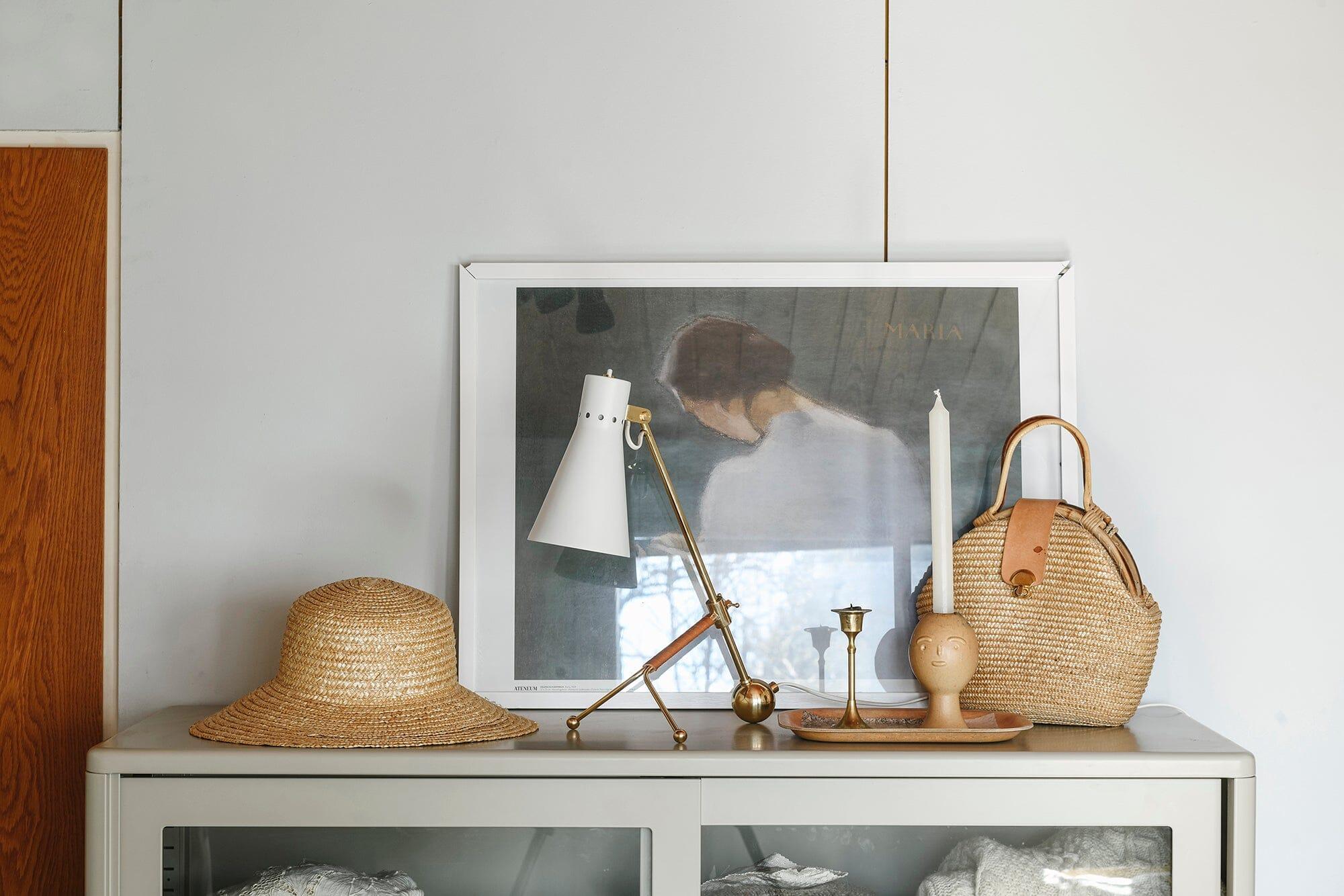 Scandinave moderne Tapio Wirkkala 'Crane' lampe à poser articulée en blanc pour Innolux Oy en vente