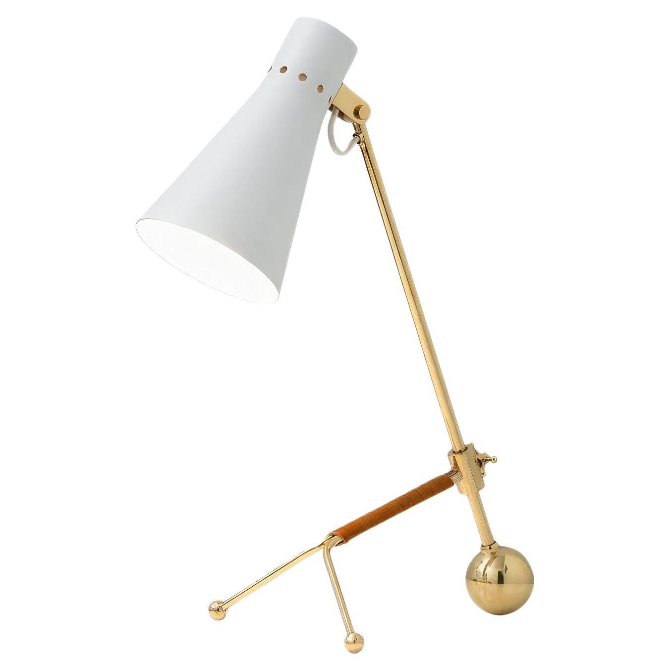 Tapio Wirkkala 'Crane' lampe à poser articulée en blanc pour Innolux Oy