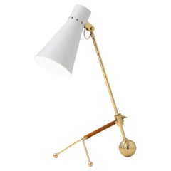 Tapio Wirkkala 'Crane' Articulating Table Lamp in White for Innolux Oy