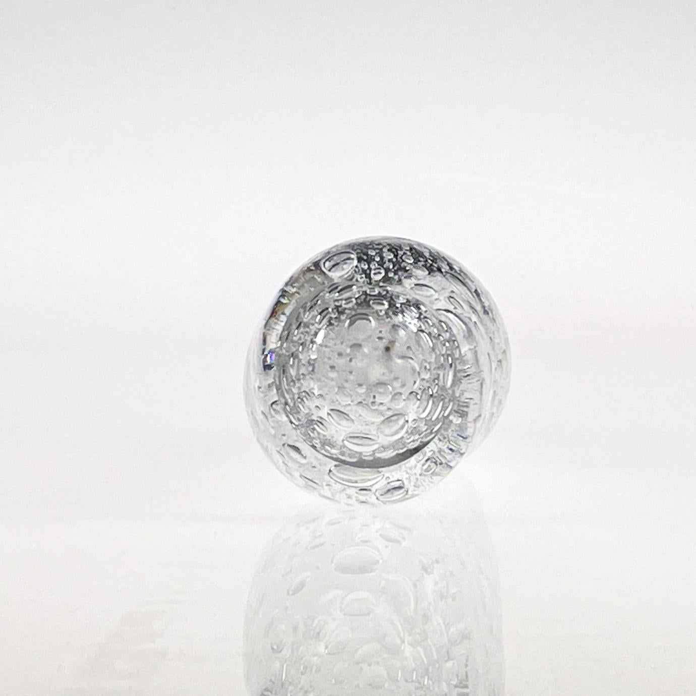 Scandinavian Modern Tapio Wirkkala Crystal Glass Art Vase Handblown Iittala 8