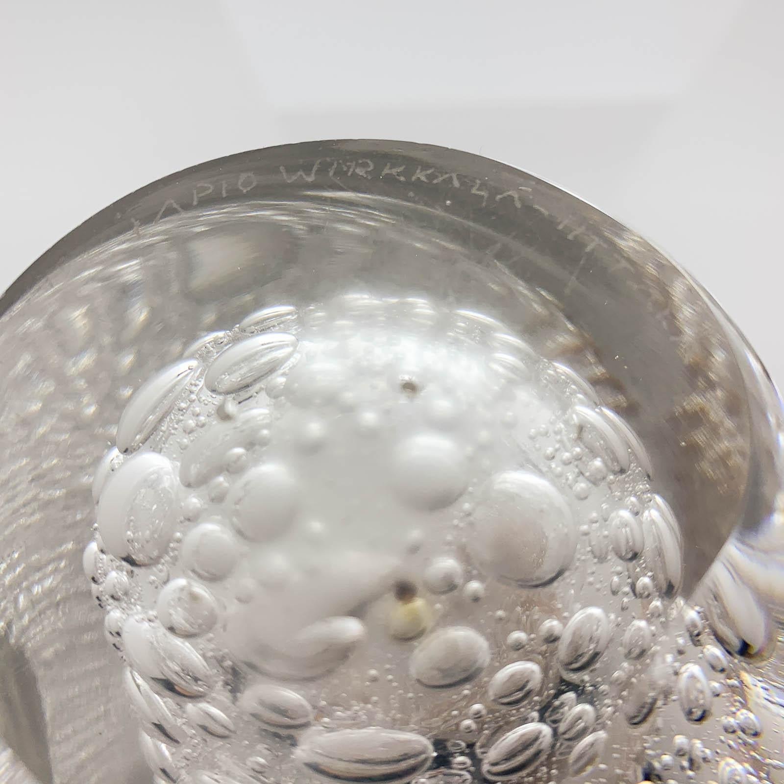 Scandinavian Modern Tapio Wirkkala Crystal Glass Art Vase Handblown Iittala 9