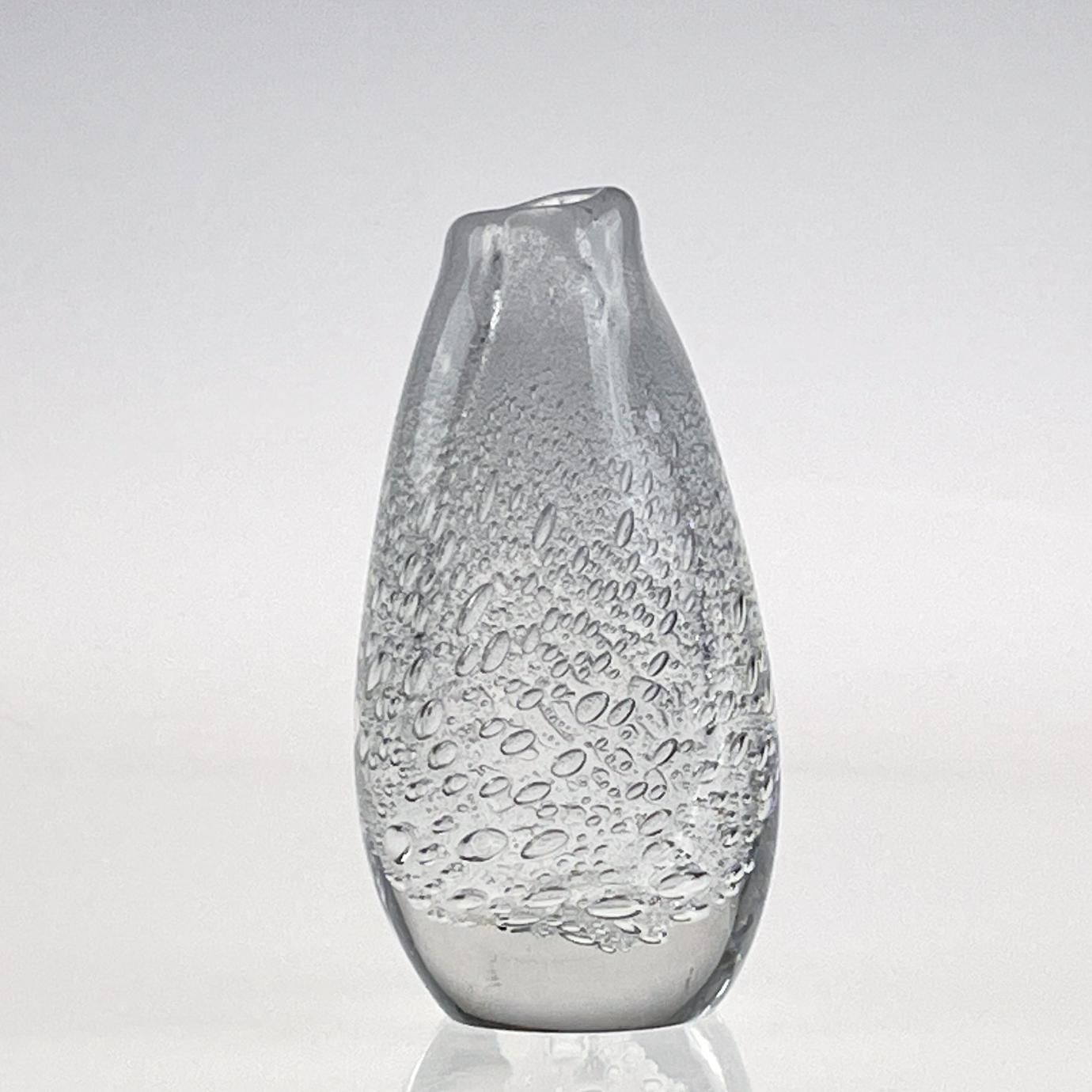 Scandinavian Modern Tapio Wirkkala Crystal Glass Art Vase Handblown Iittala In Good Condition In EL Waalre, NL