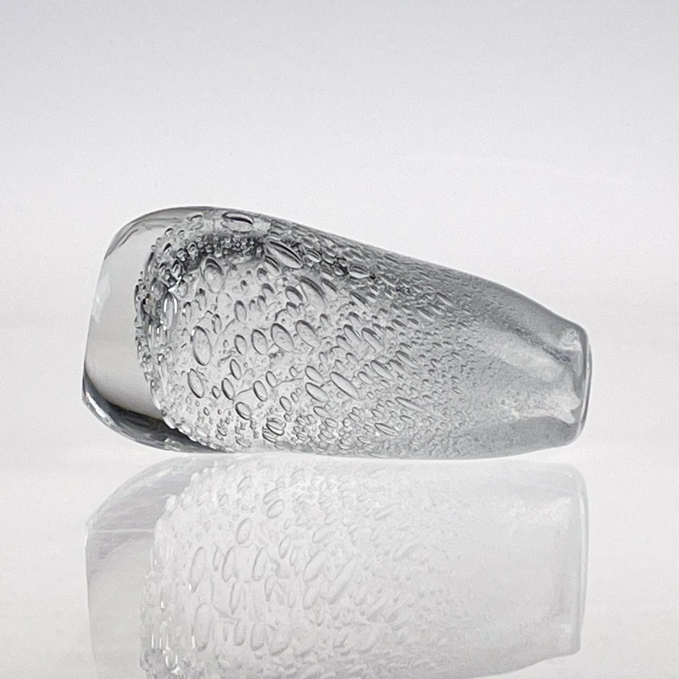 Scandinavian Modern Tapio Wirkkala Crystal Glass Art Vase Handblown Iittala 2