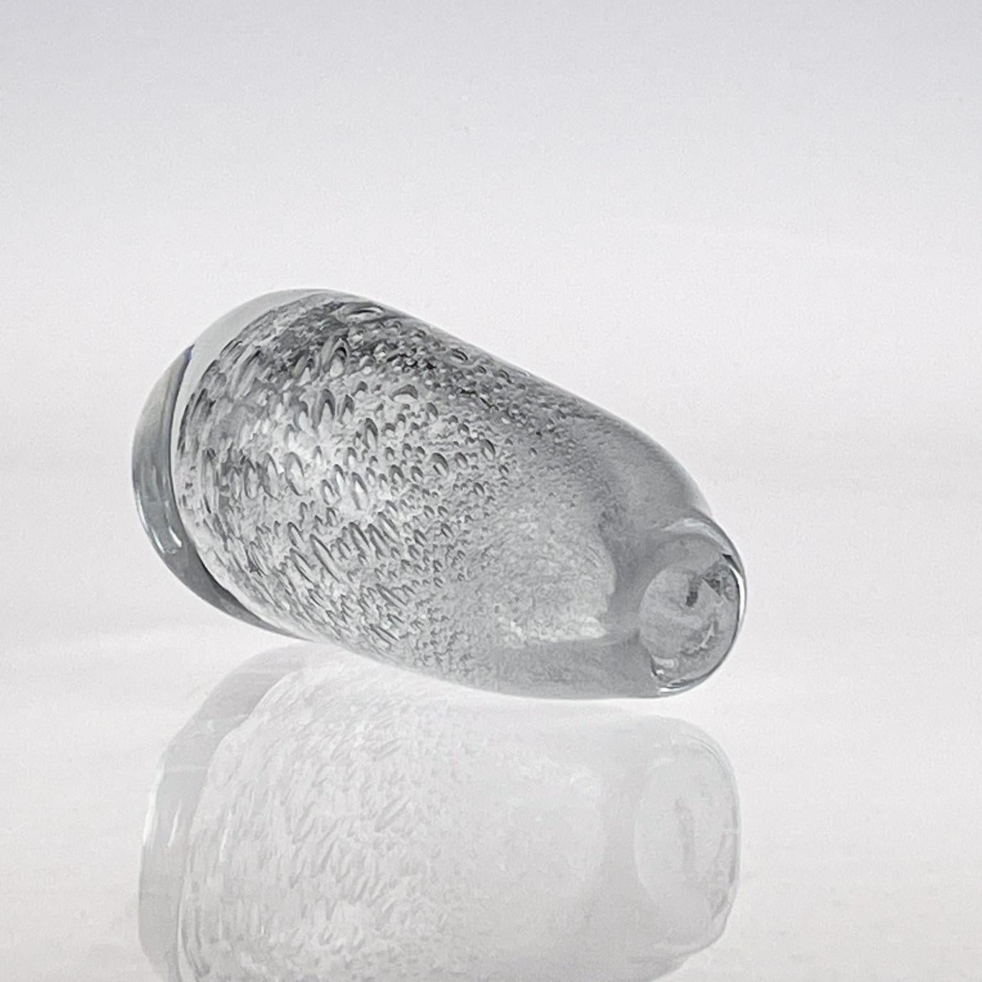 Scandinavian Modern Tapio Wirkkala Crystal Glass Art Vase Handblown Iittala 3