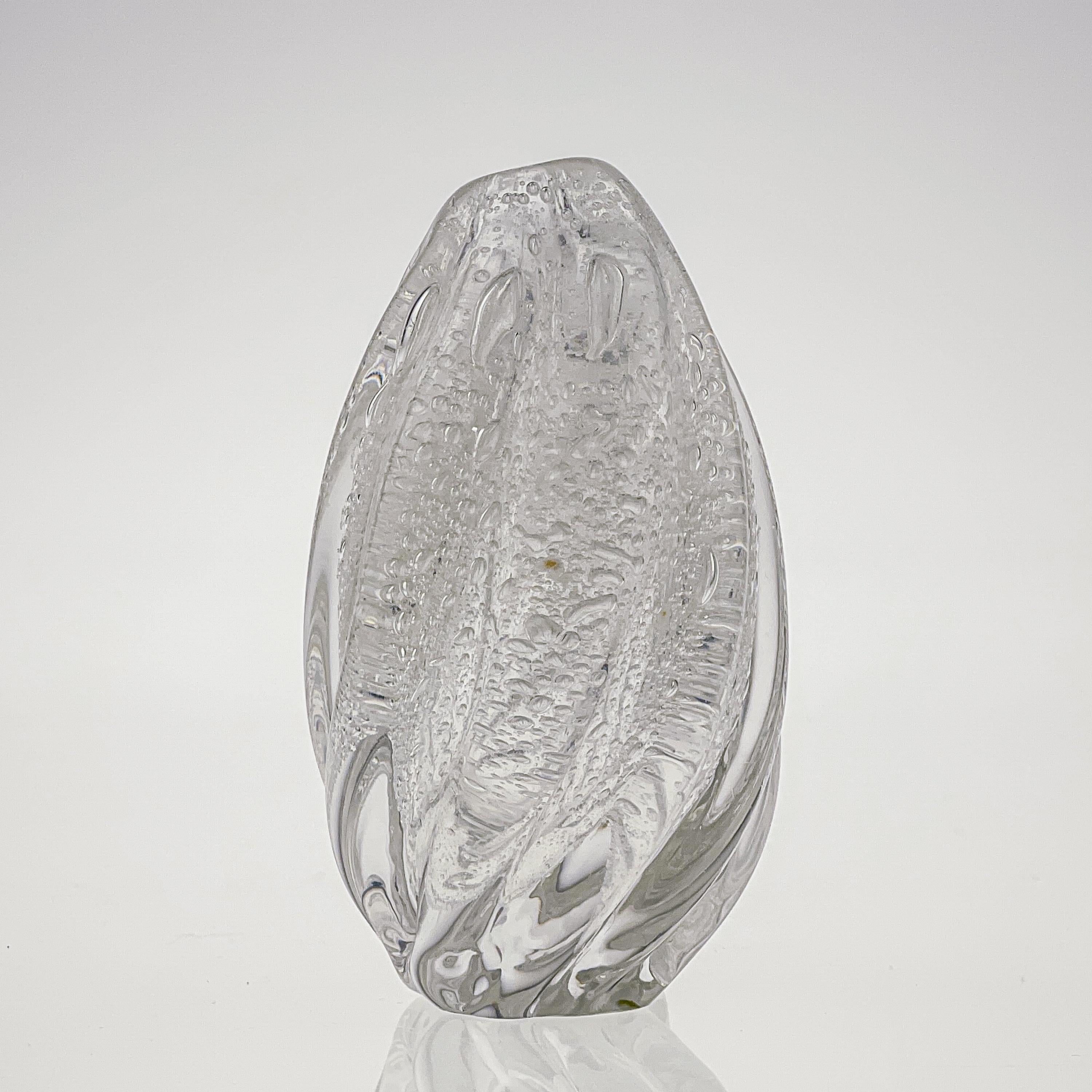 Mid-20th Century Scandinavian Modern Tapio Wirkkala Crystal Glass Art Vase Handblown Iittala 1948