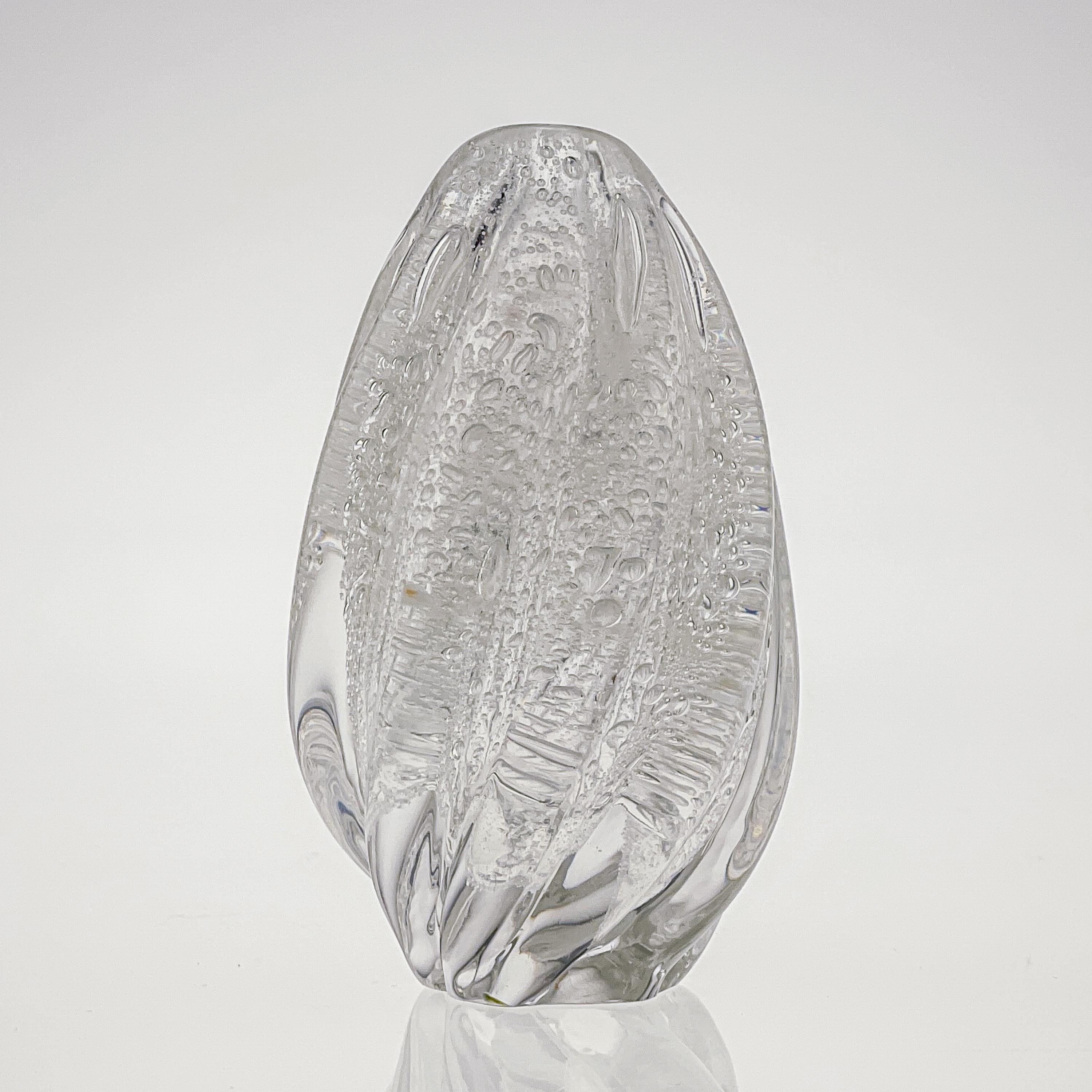 Scandinavian Modern Tapio Wirkkala Crystal Glass Art Vase Handblown Iittala 1948 1