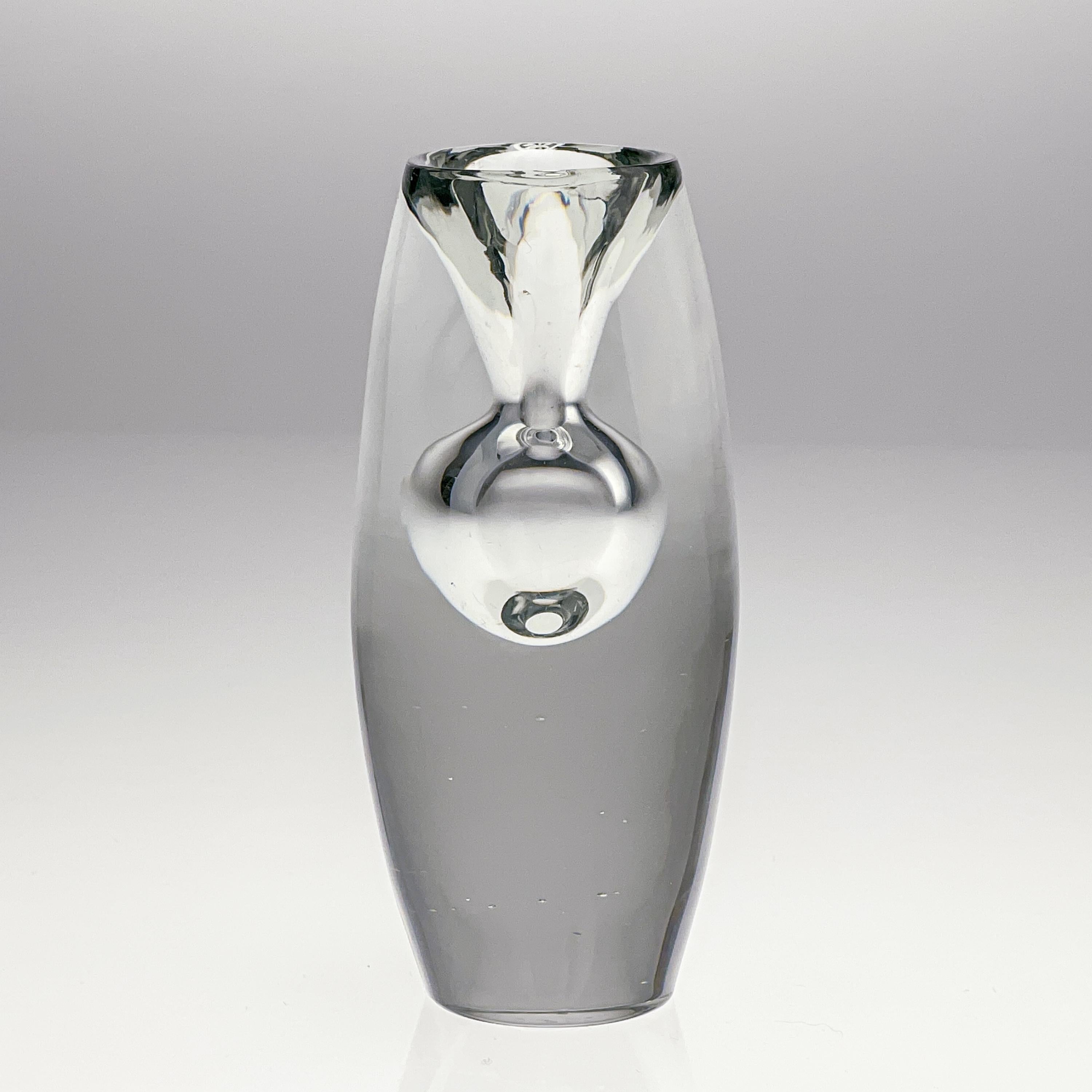 Hand-Crafted Scandinavian Modern Tapio Wirkkala Clear Crystal Art-Object Tokio Handblown 1954