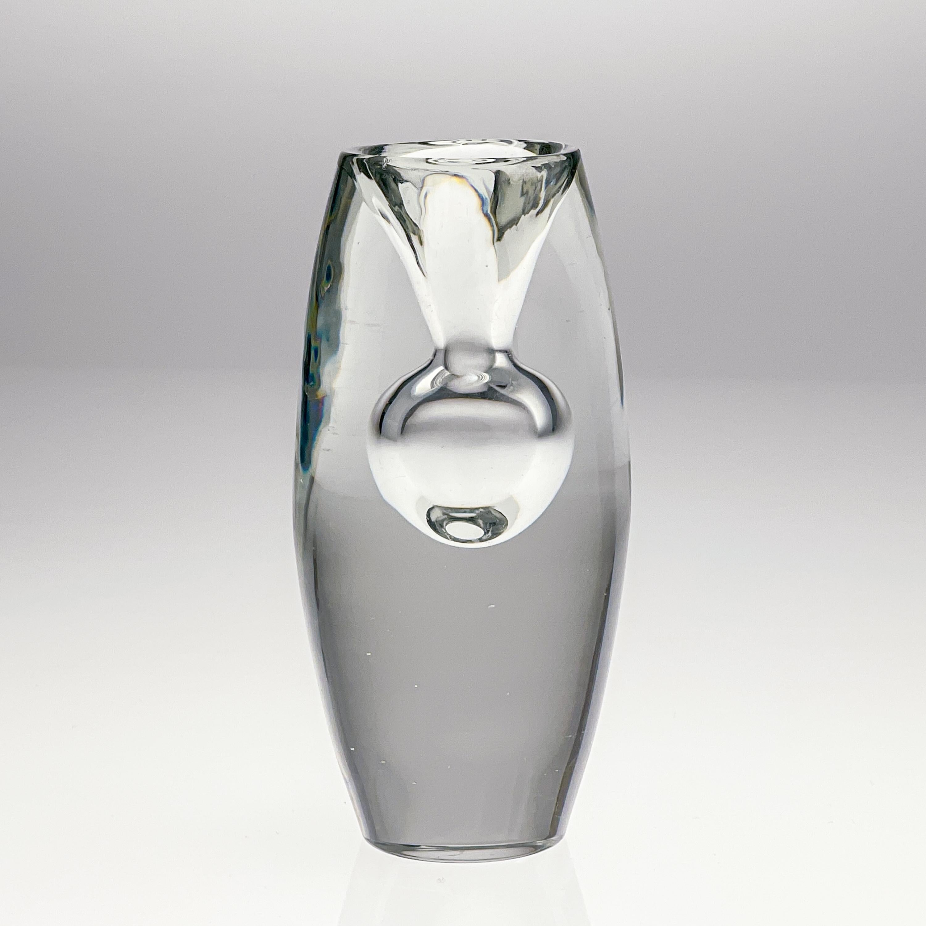Scandinavian Modern Tapio Wirkkala Clear Crystal Art-Object Tokio Handblown 1954 In Good Condition In EL Waalre, NL
