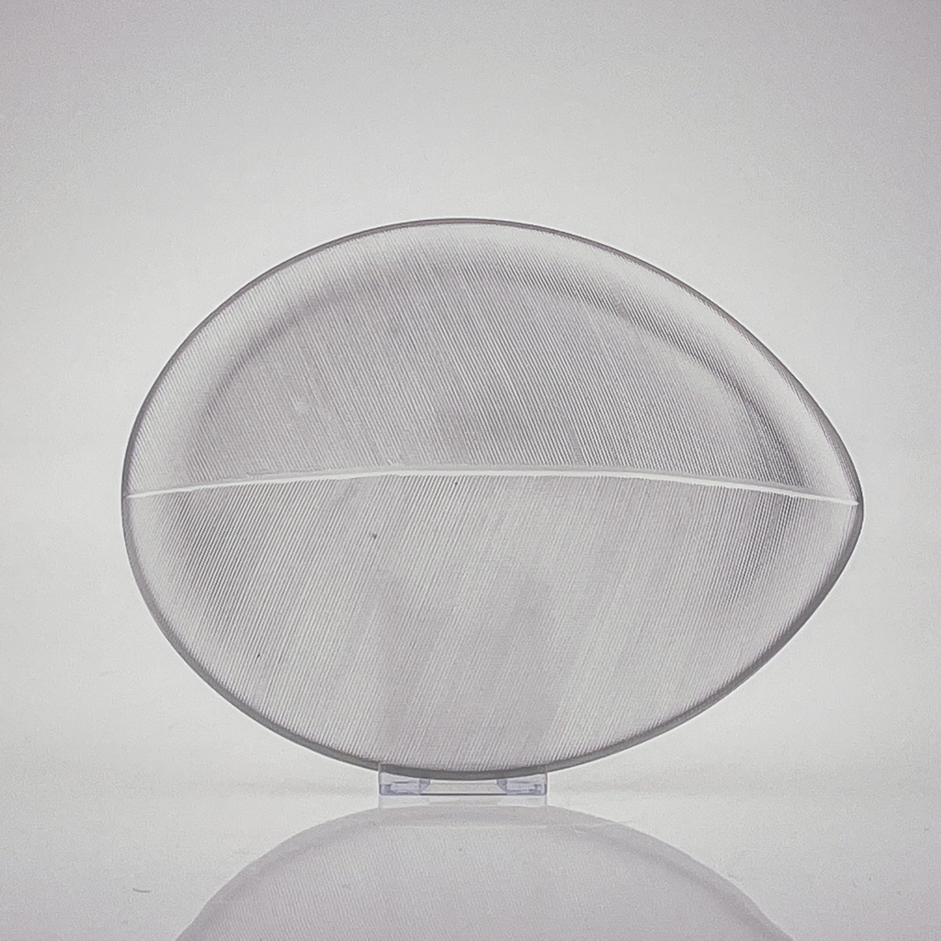 Scandinavian Modern Tapio Wirkkala Combed Crystal Art object Leaf set Handblown  For Sale 5
