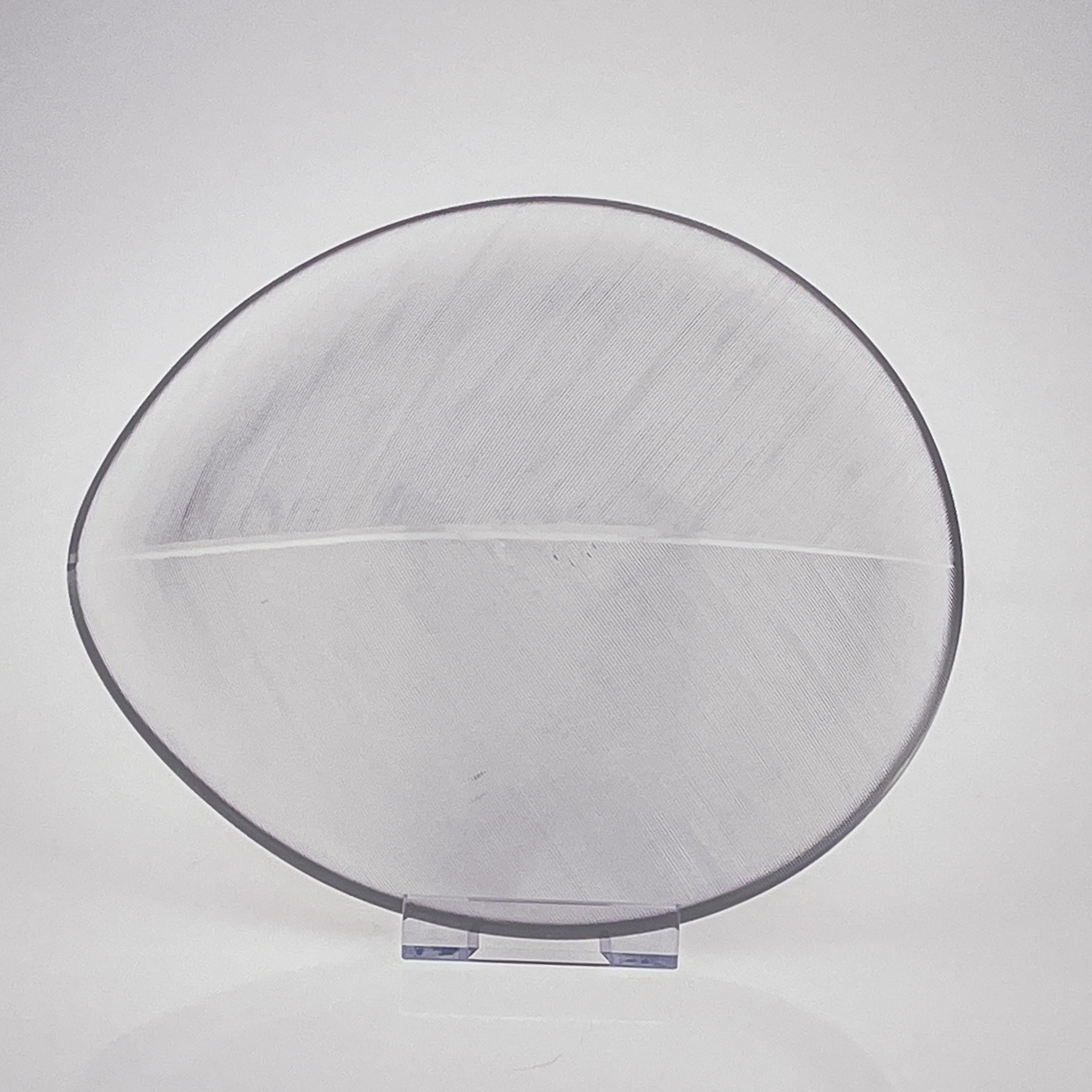 Mid-20th Century Scandinavian Modern Tapio Wirkkala Combed Crystal Art object Leaf set Handblown For Sale