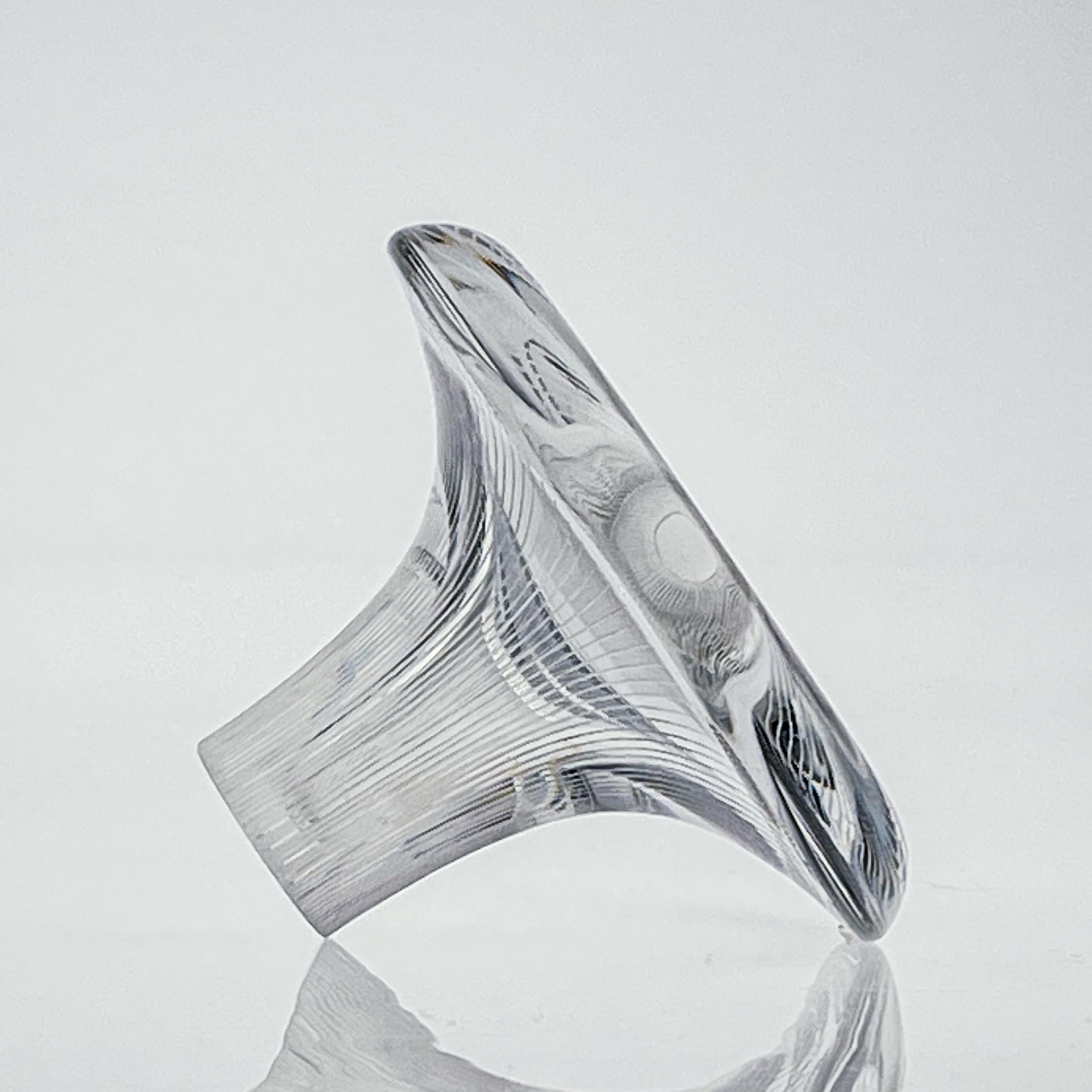 Finnish Tapio Wirkkala, Crystal Line Cut Art-Object 