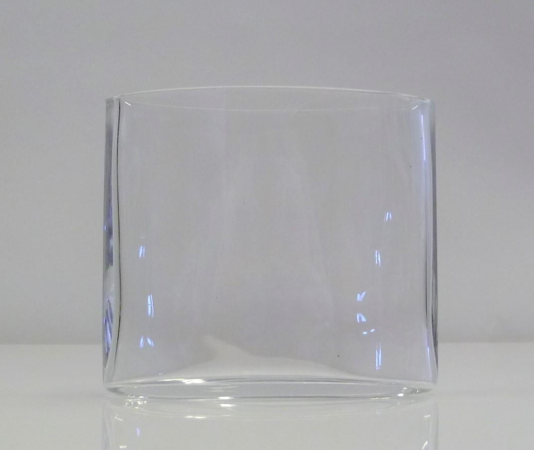 Tapio Wirkkala Early Set of Two Clear Ovalis Vessels 1960s for Iittala Finland In Good Condition In Miami, FL