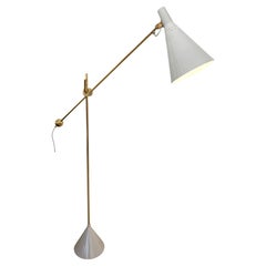 Tapio Wirkkala Floor Lamp by Idman Oy, Brass, 1950s