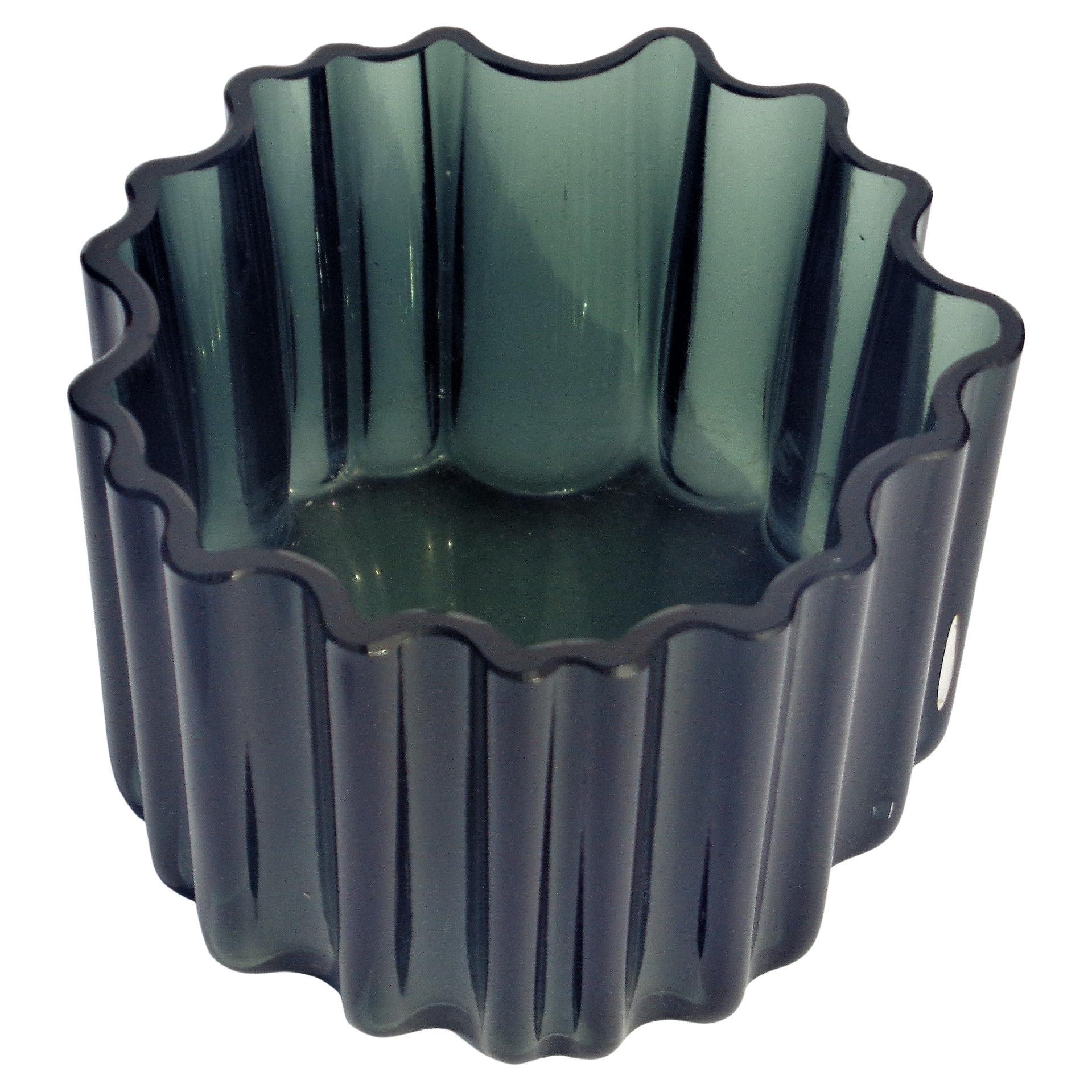 Tapio Wirkkala Fluted Glass Vase 1950's 2