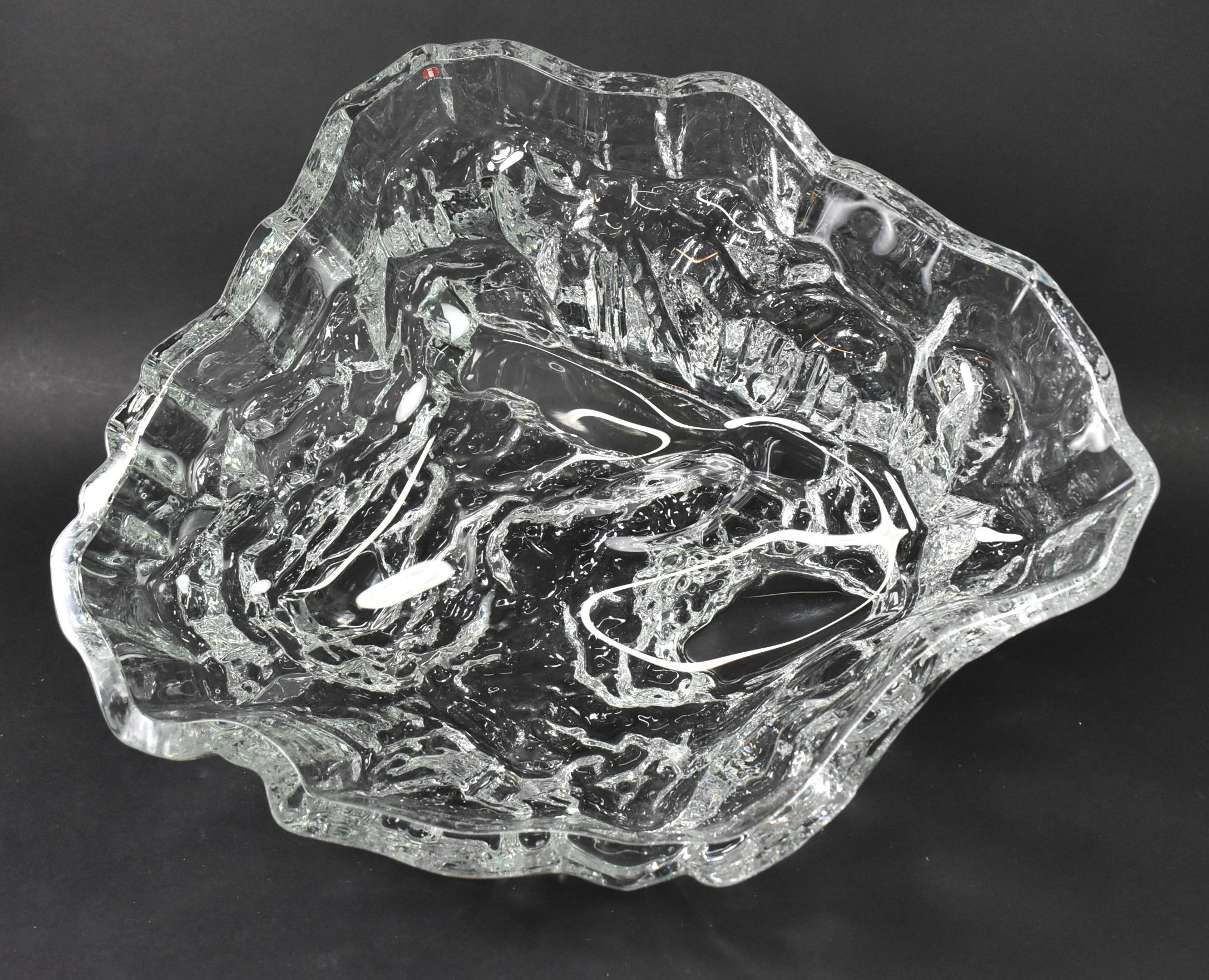 Verre Bol en verre d'art sur pied Tapio Wirkkala pour Iittala en vente