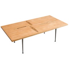 Tapio Wirkkala for Asko, Cocktail Table in Oak and Metal, Finland, 1960s