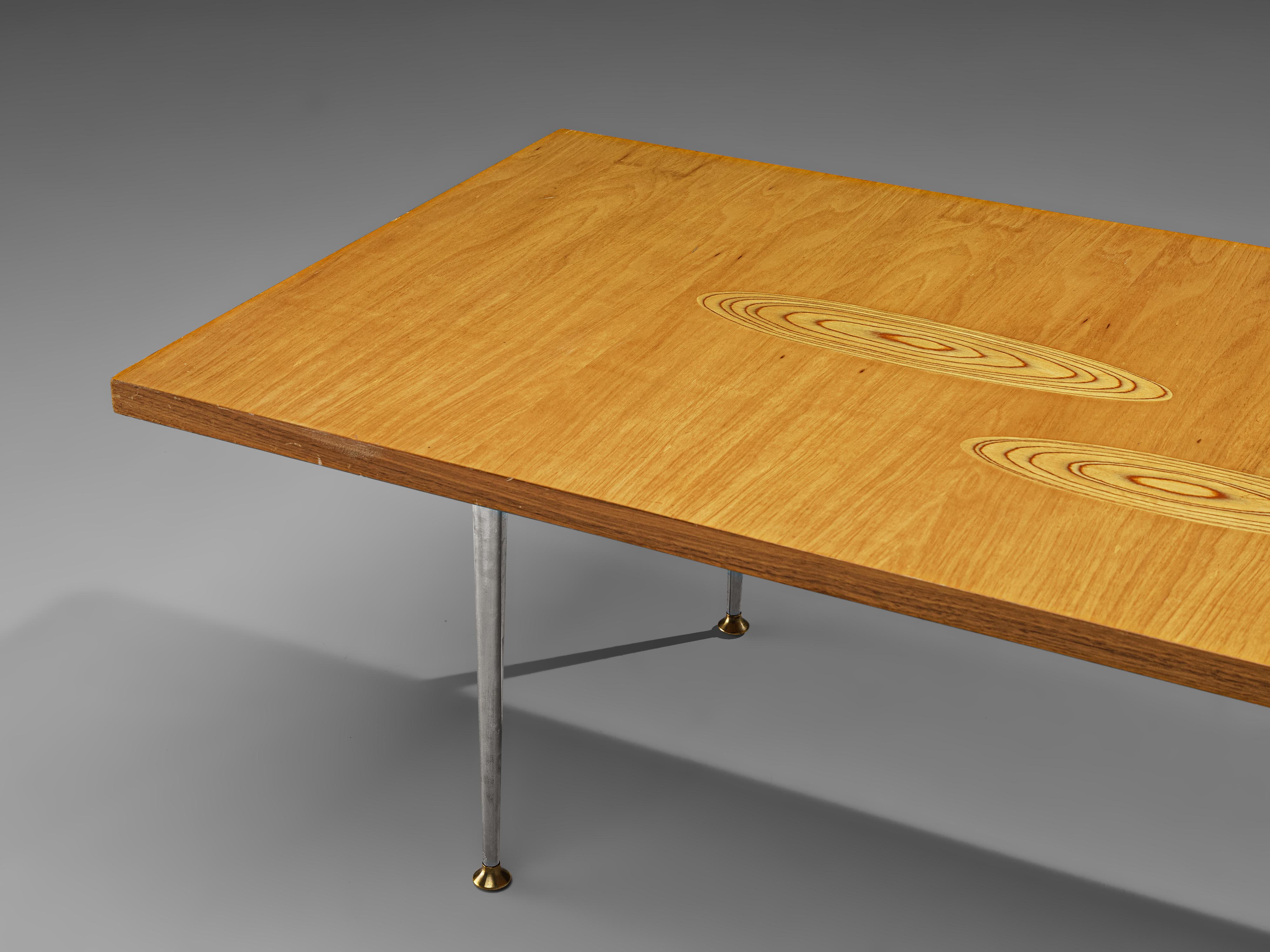 Tapio Wirkkala for Asko Coffee Table in Birch with Inlays For Sale 4