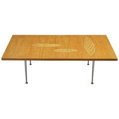 Retro Tapio Wirkkala for Asko Coffee Table in Birch with Inlays