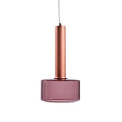 Tapio Wirkkala for Idman Finnish Glass Pendant Light - Cranberry