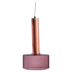 Tapio Wirkkala for Idman Finnish Glass Pendant Light - Cranberry
