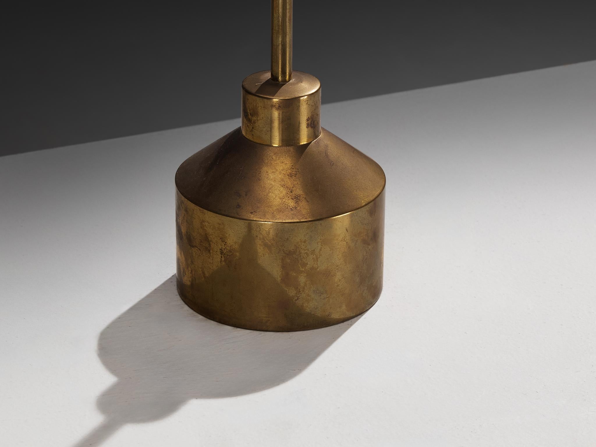 Tapio Wirkkala für Idman Seltene Schreibtischlampe aus Messing und Glas im Angebot 4