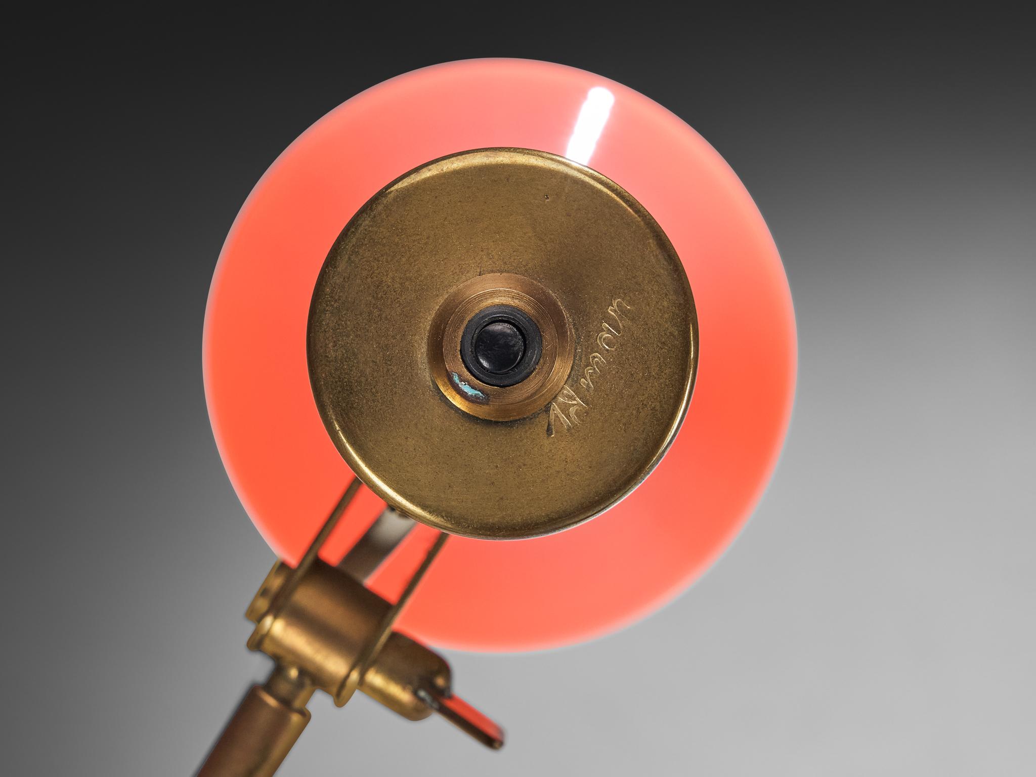Tapio Wirkkala für Idman Seltene Schreibtischlampe aus Messing und Glas im Angebot 3
