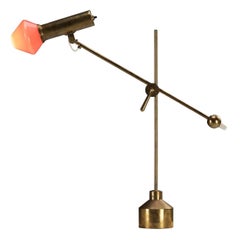 Tapio Wirkkala für Idman Seltene Schreibtischlampe aus Messing und Glas Tapio Wirkkala für Idman Seltene Schreibtischlampe aus Messing und Glas